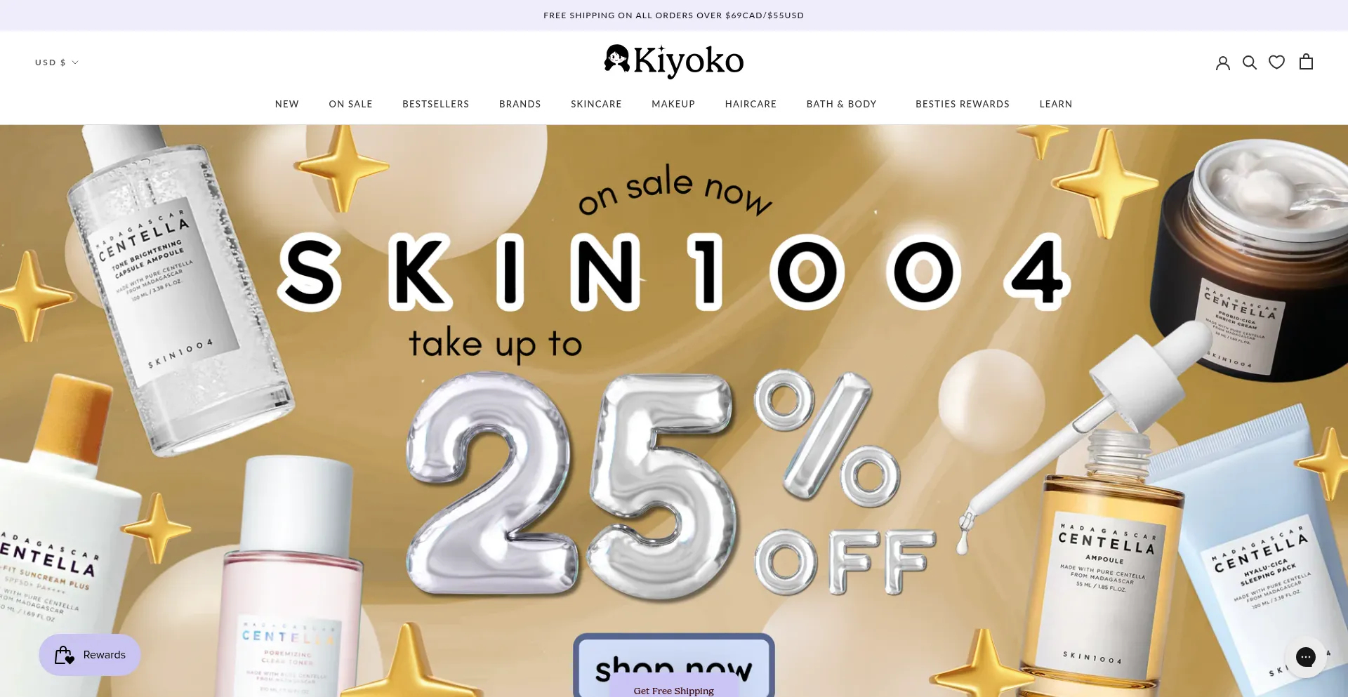 Website screenshot of Kiyoko.ca