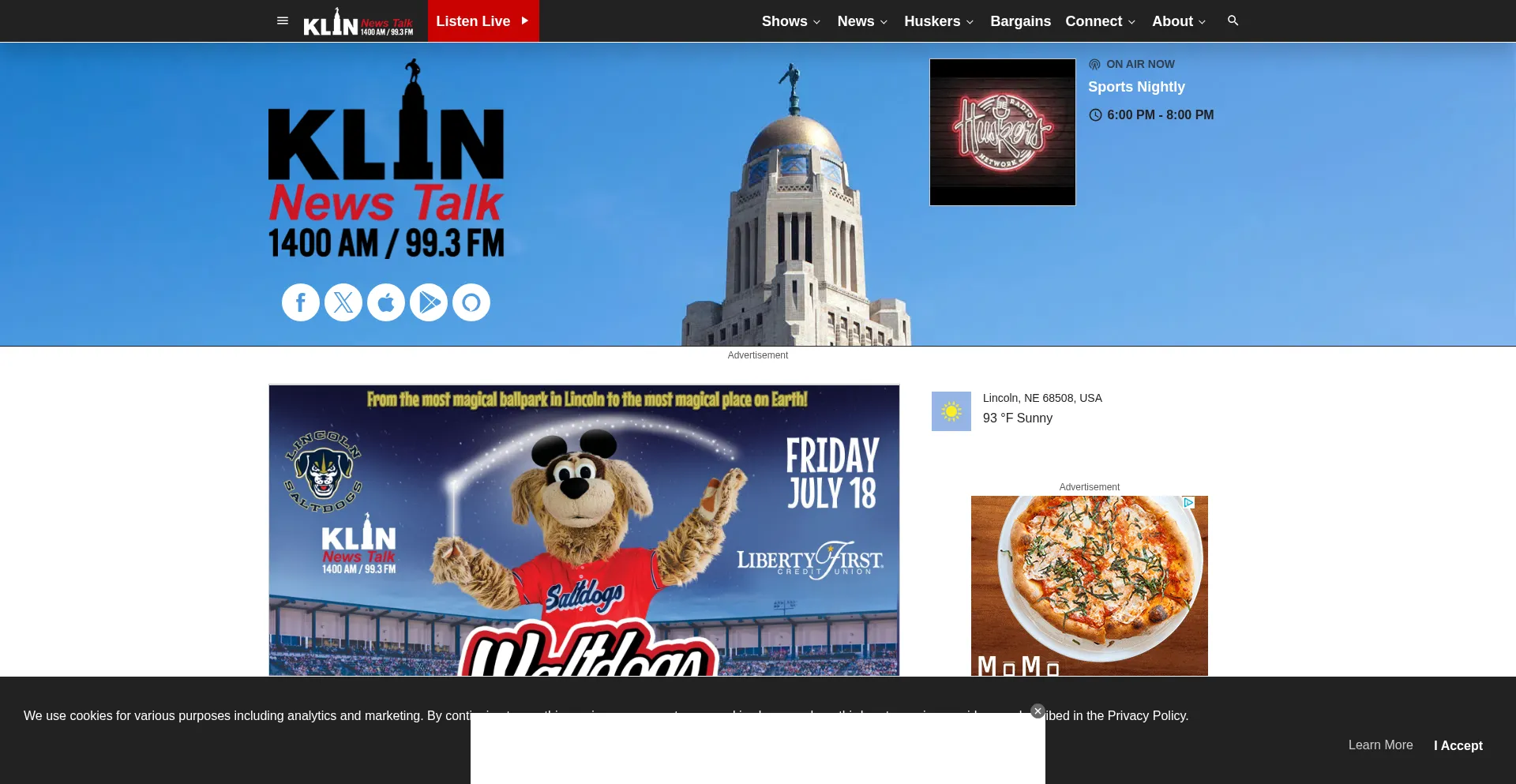 Website screenshot of Klin.com