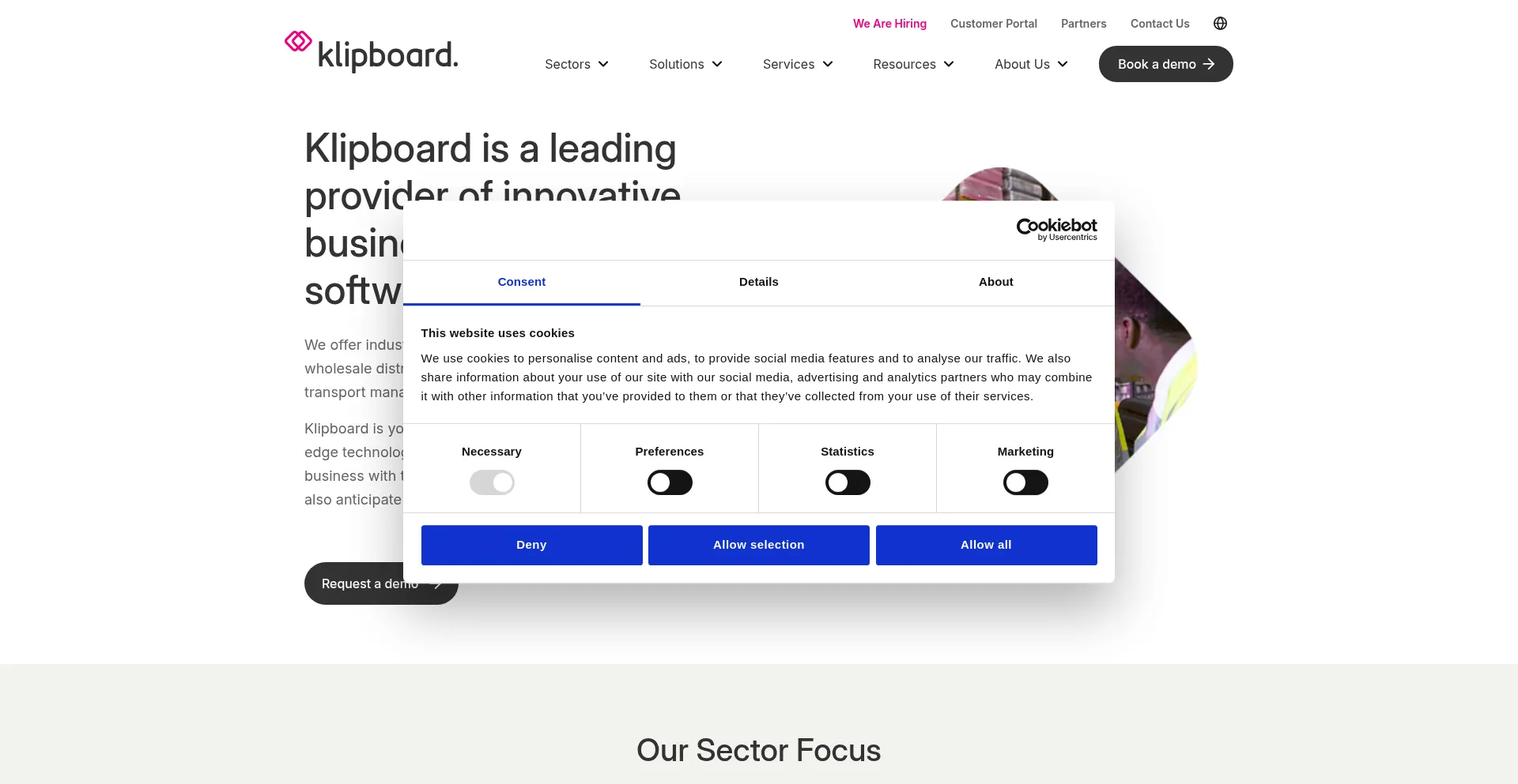 Website screenshot of Klipboard.com