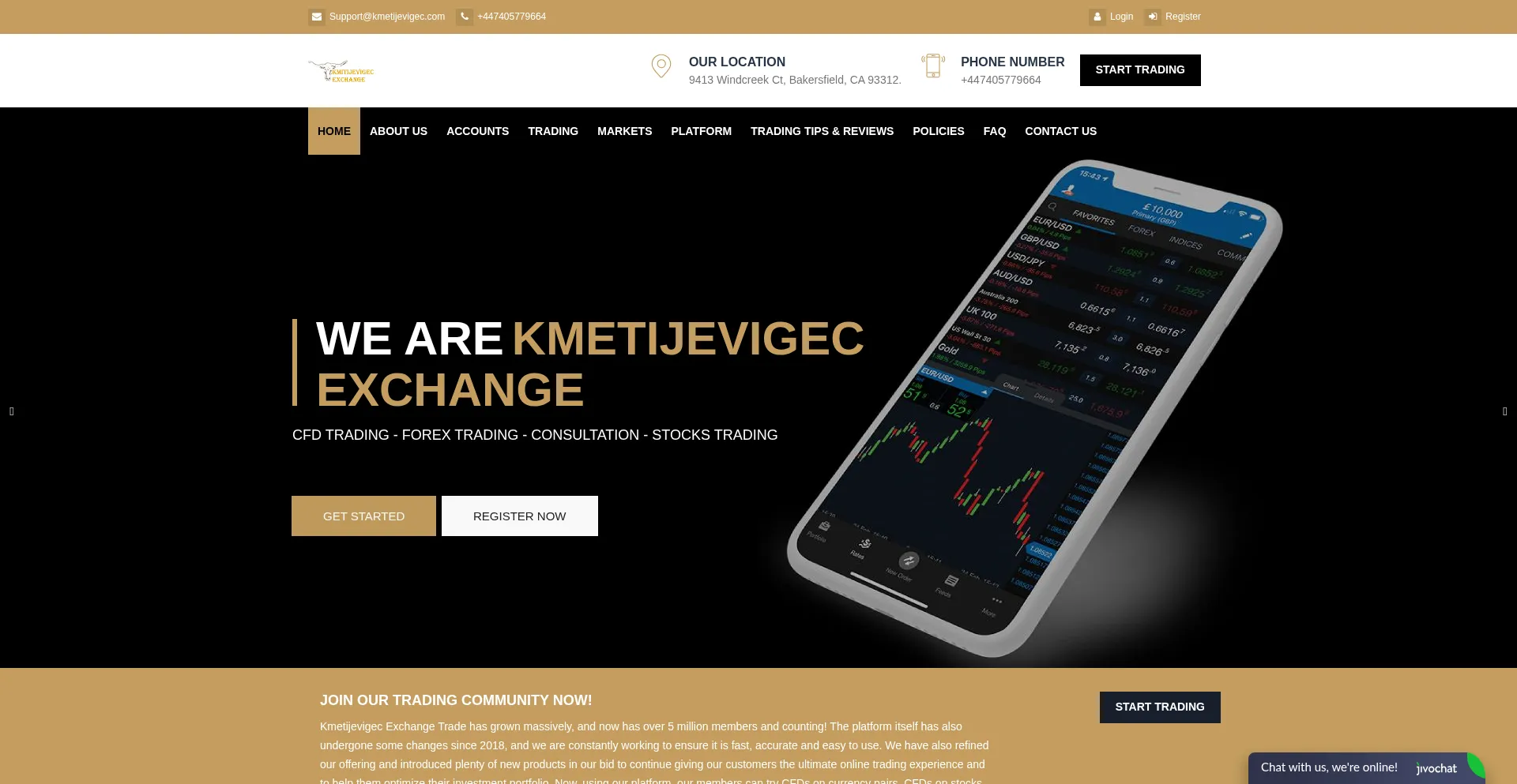 Website screenshot of Kmetijevigec.com