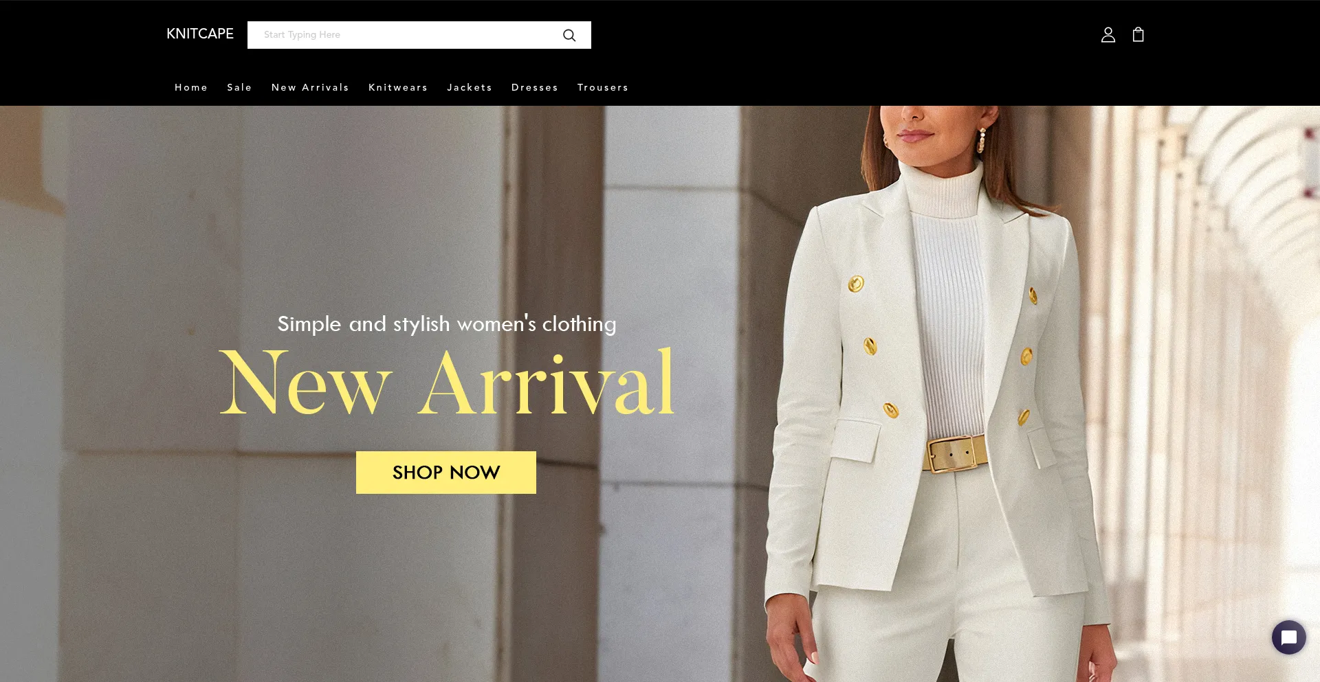 Website screenshot of Knitcape.com