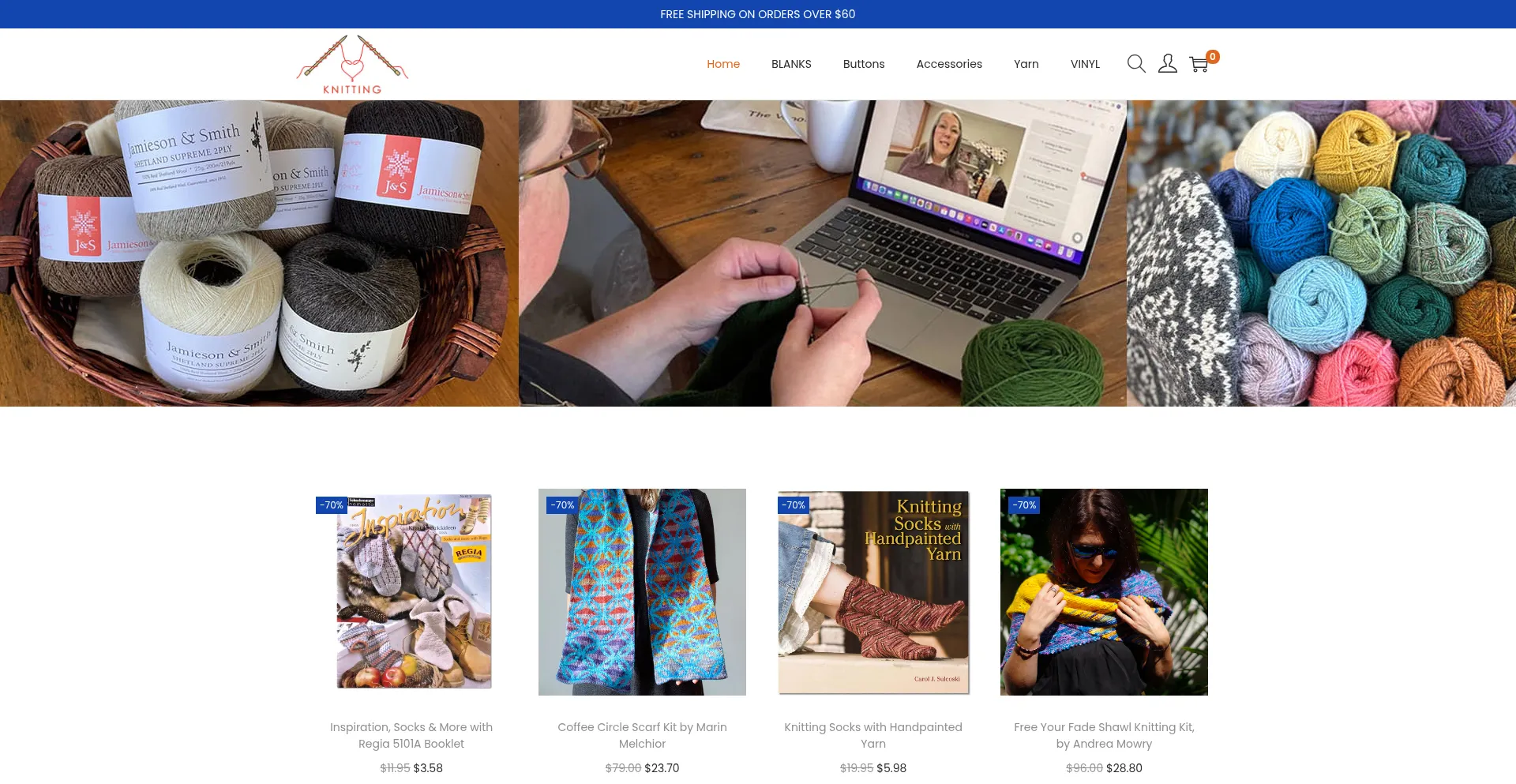 Knittingwoolshop.com Screenshot