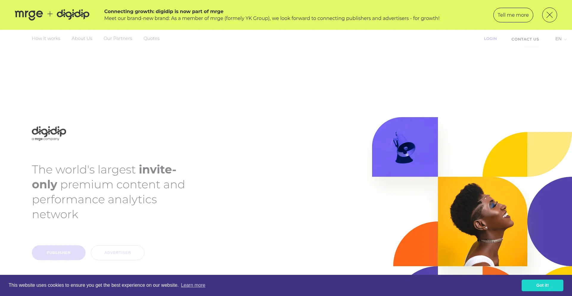 Website screenshot of Knoji.digidip.net
