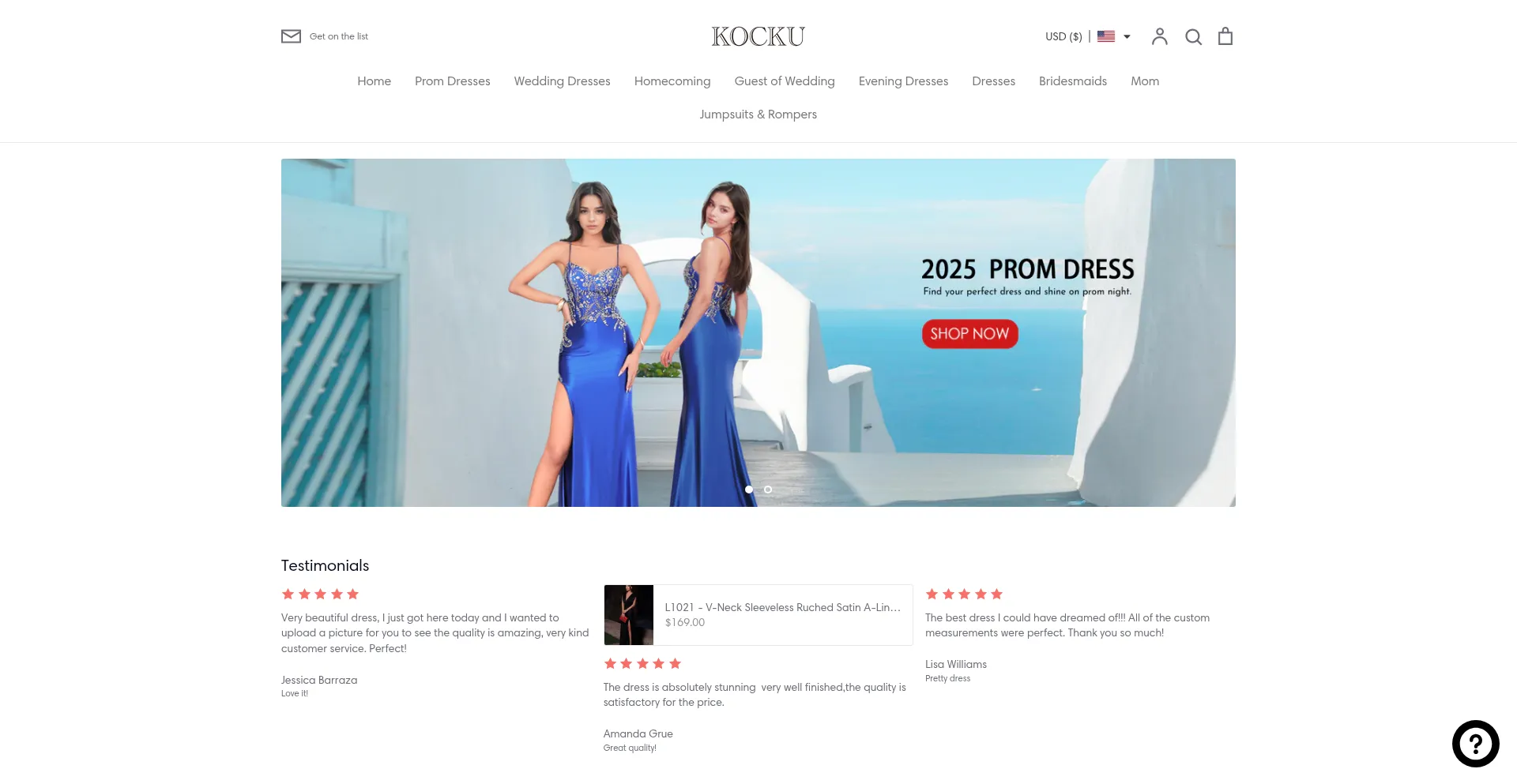 Website screenshot of Kocku.com
