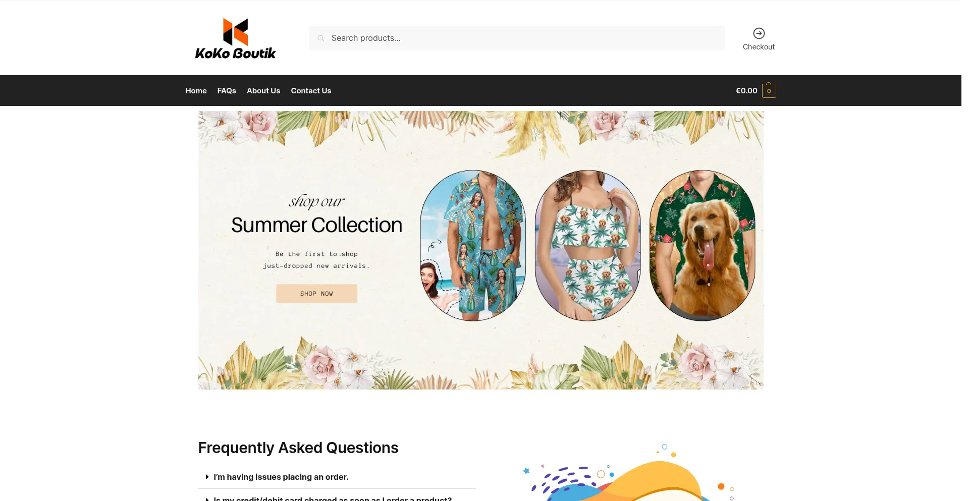 Website screenshot of Kokoboutik.com