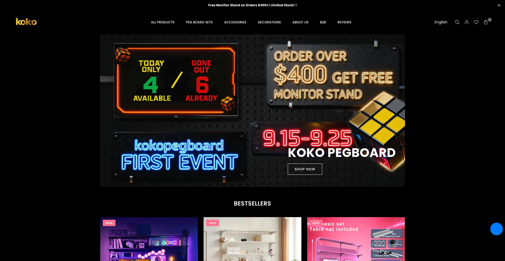 Kokopegboard.com Screenshot