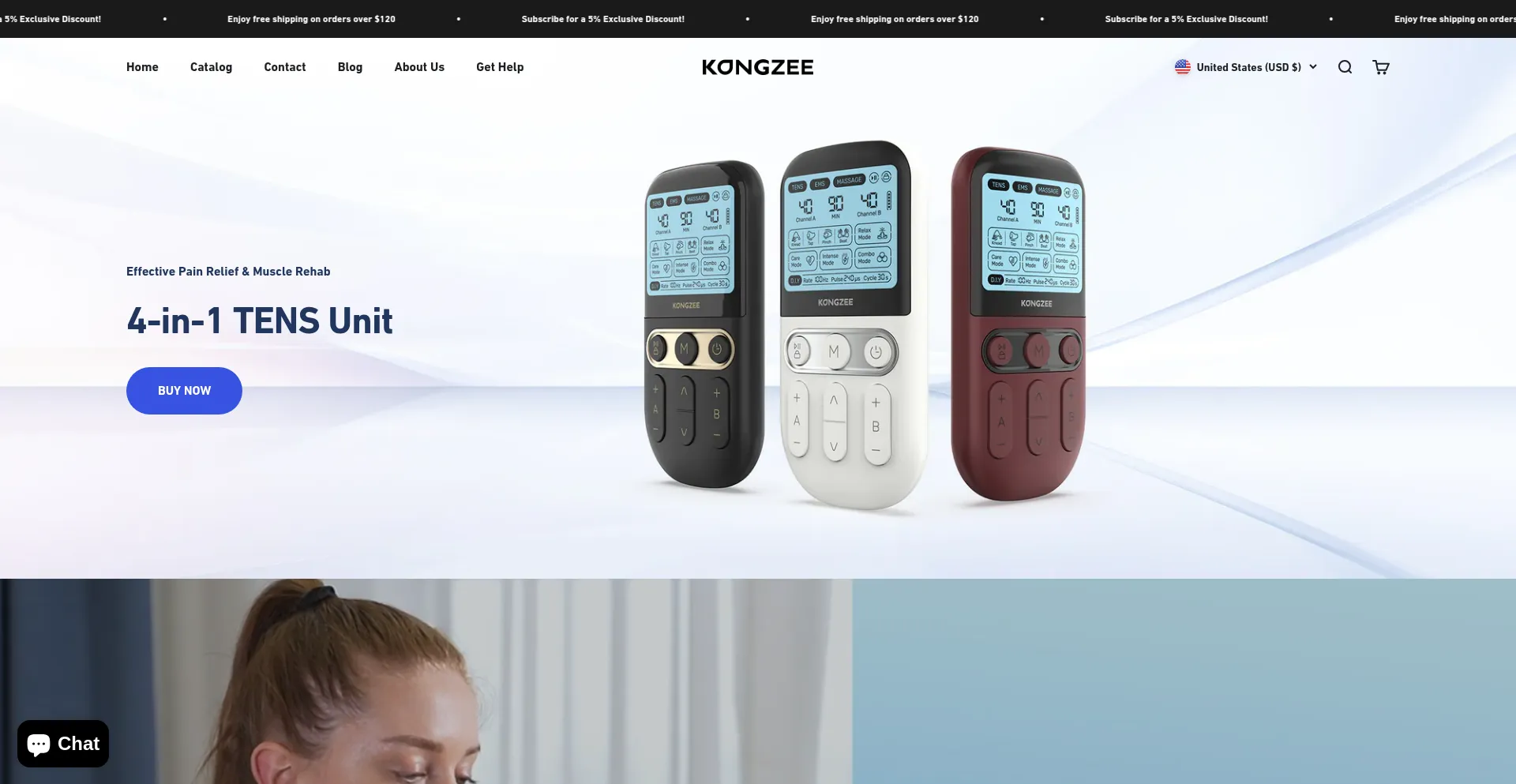 Website screenshot of Kongzee-tech.com