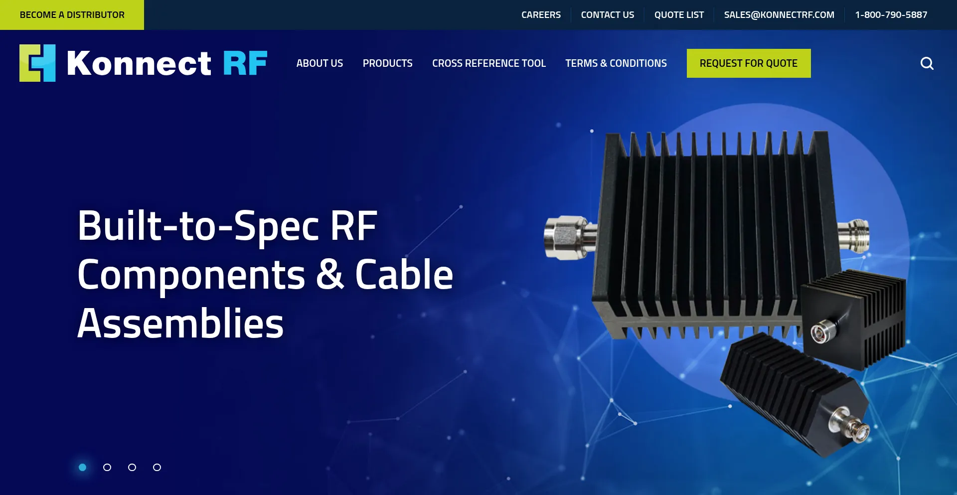 Website screenshot of Konnectrf.com