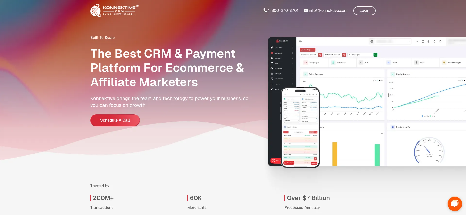 Website screenshot of Konnektive.com