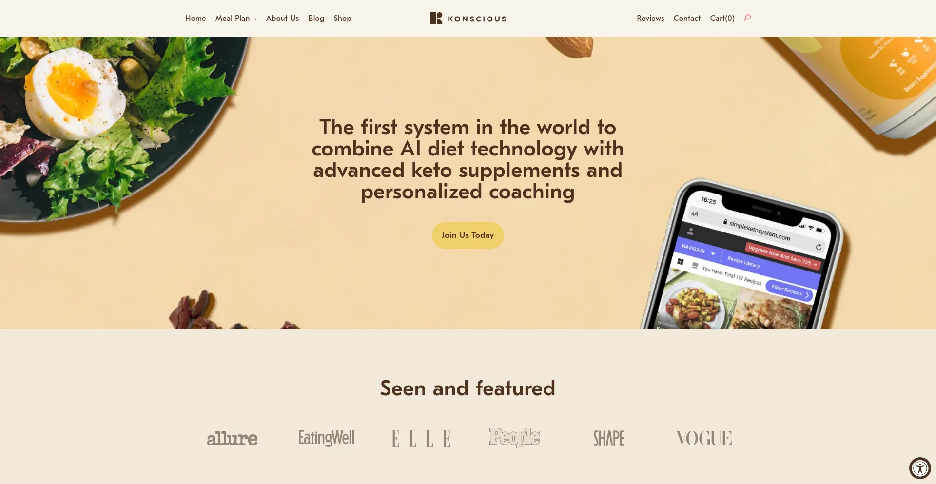 Konsciousketo.com Screenshot
