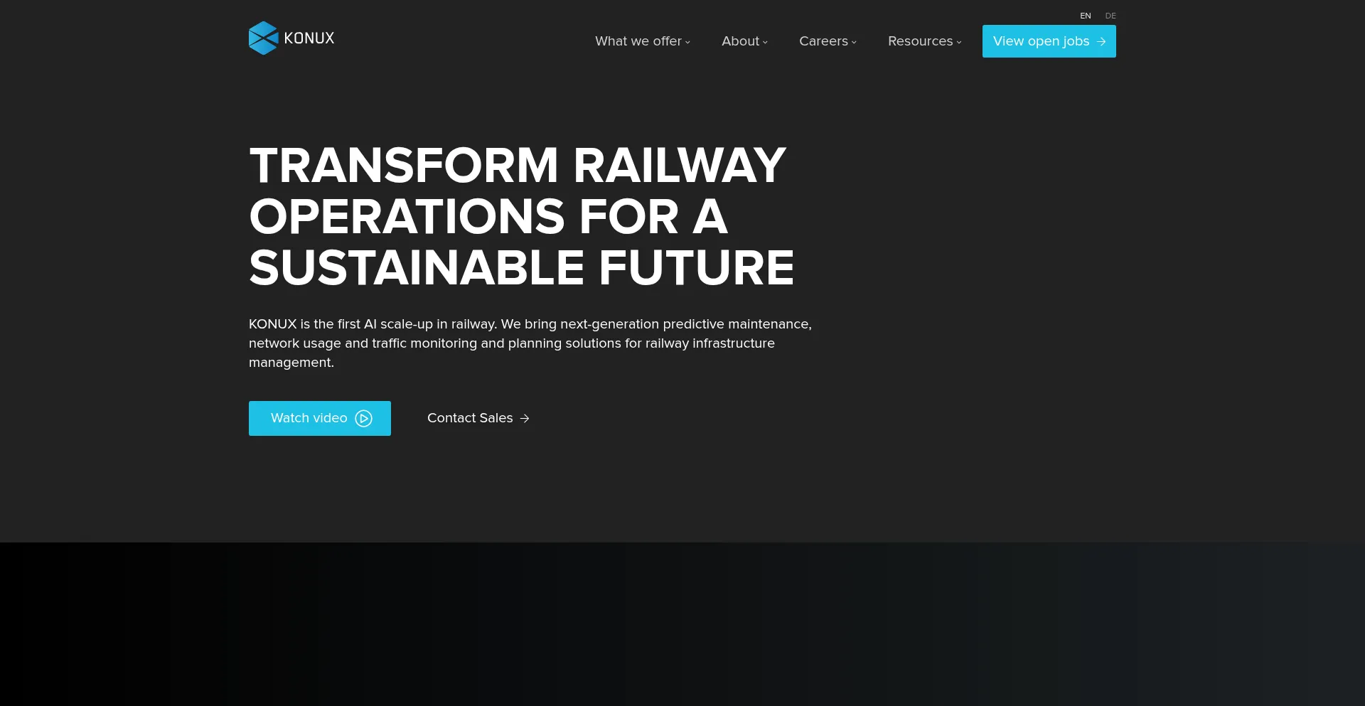 Website screenshot of Konux.com