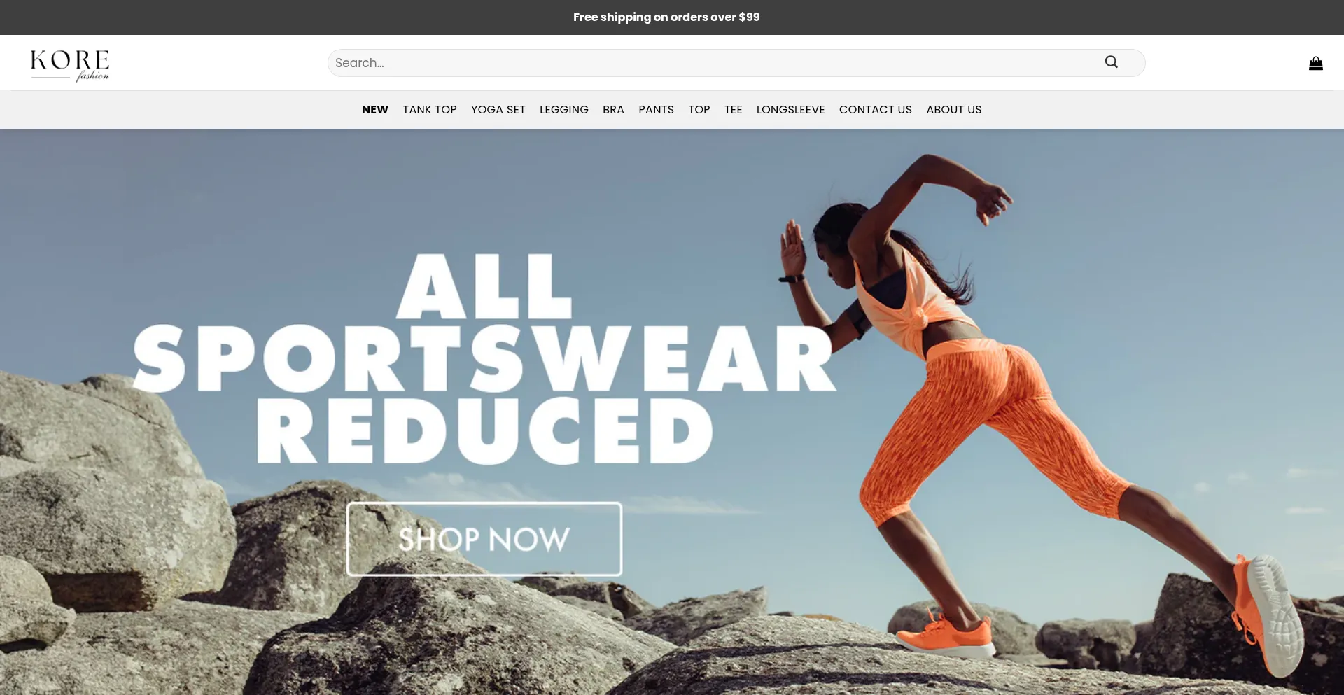 Website screenshot of Koresports.com