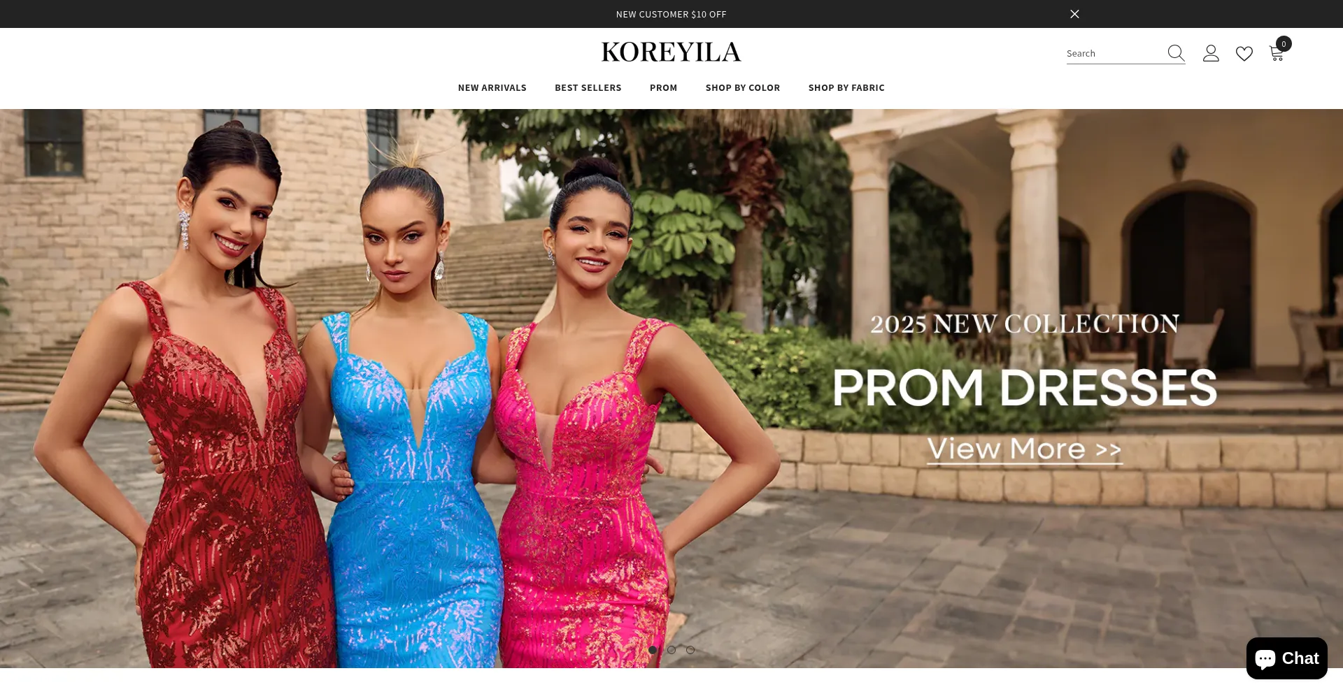 Website screenshot of Koreyila.com