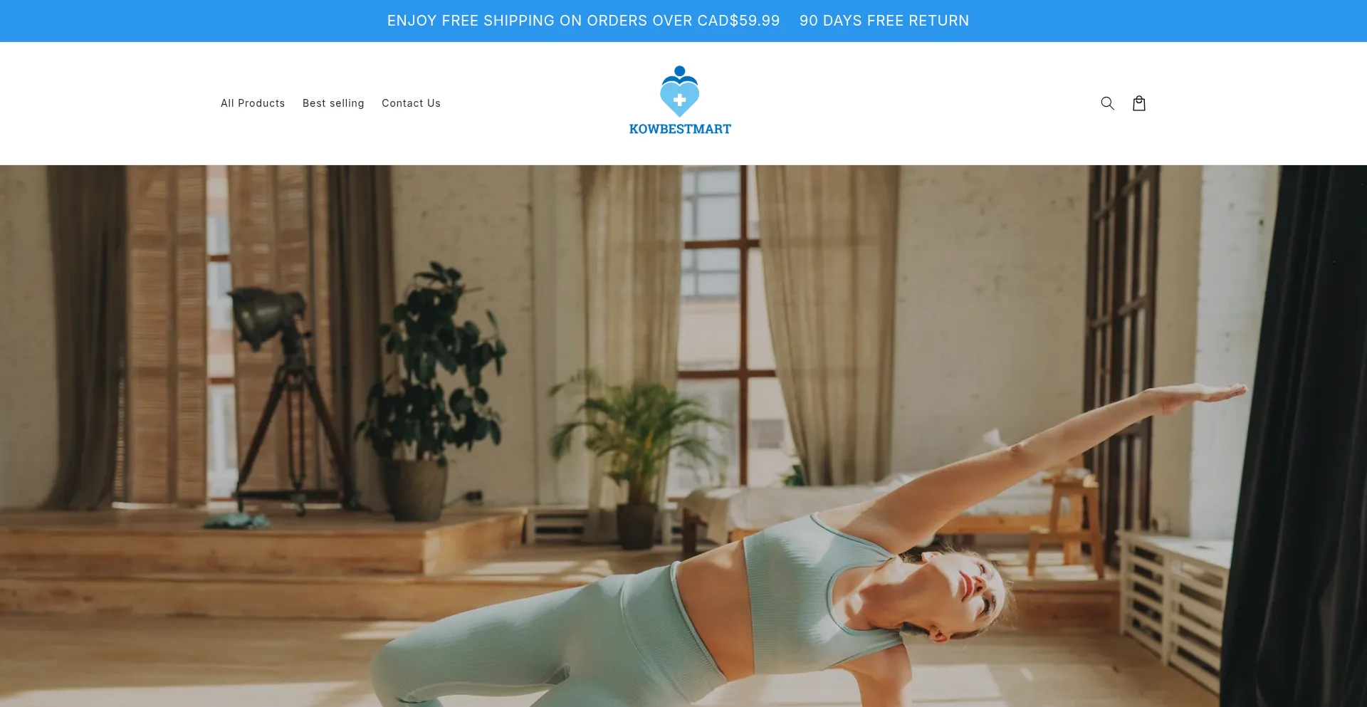 Website screenshot of Kowbestmart.com