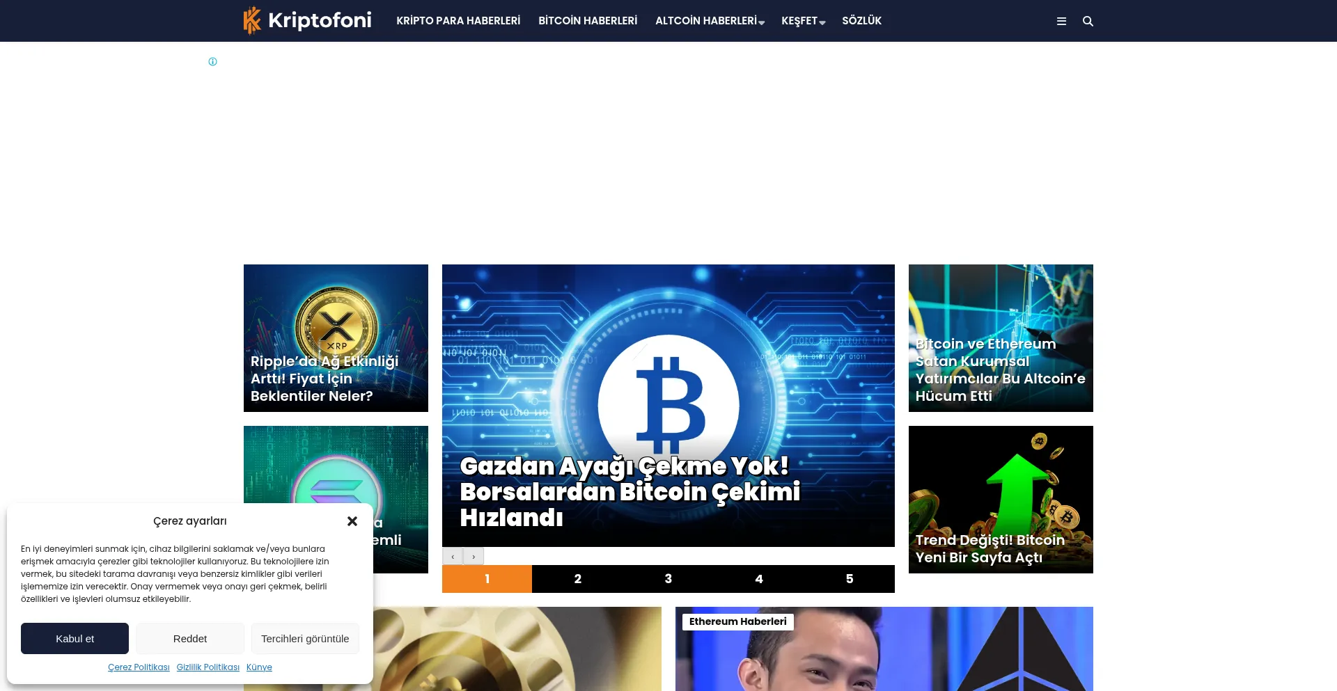 Website screenshot of Kriptofoni.com
