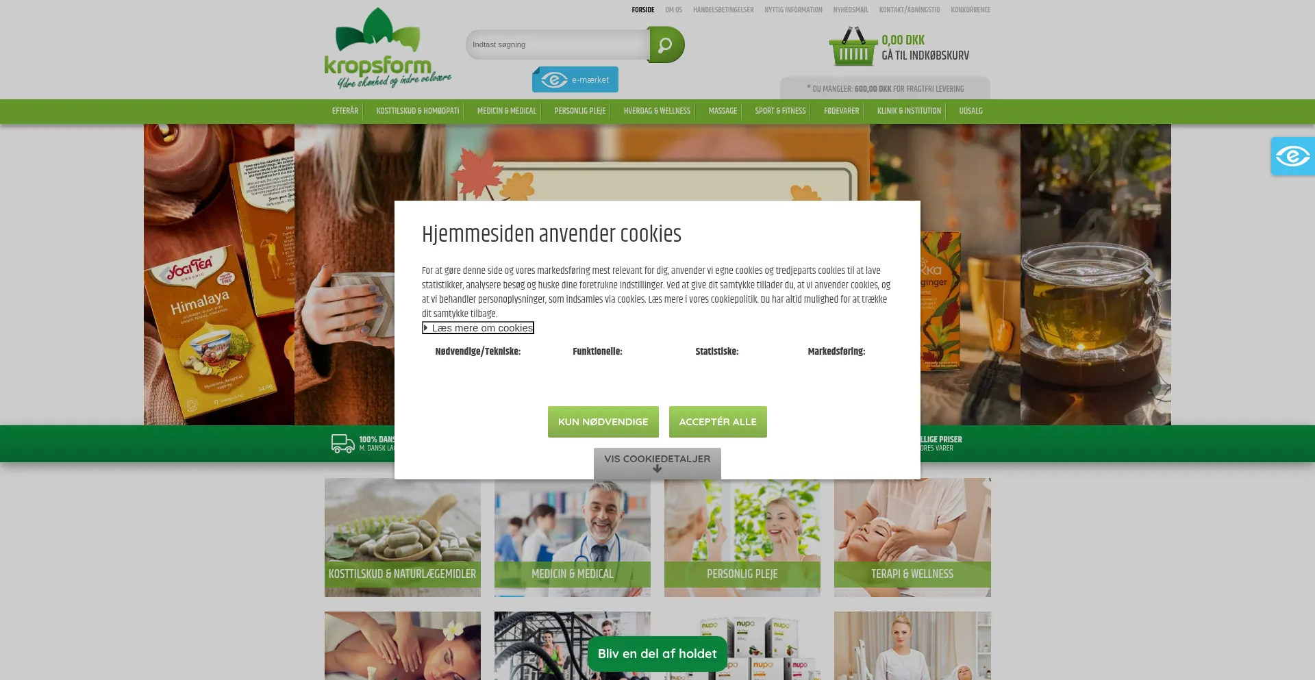 Kropsform.dk Screenshot