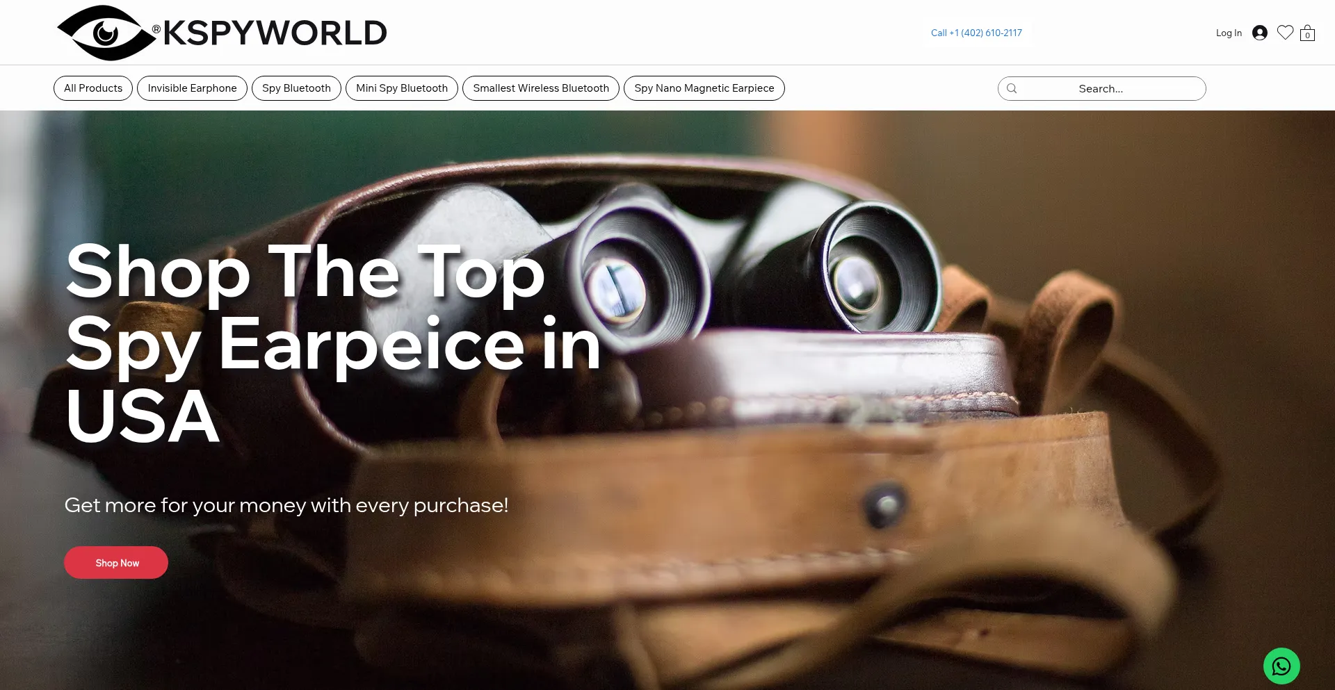 Website screenshot of Kspyworld.us