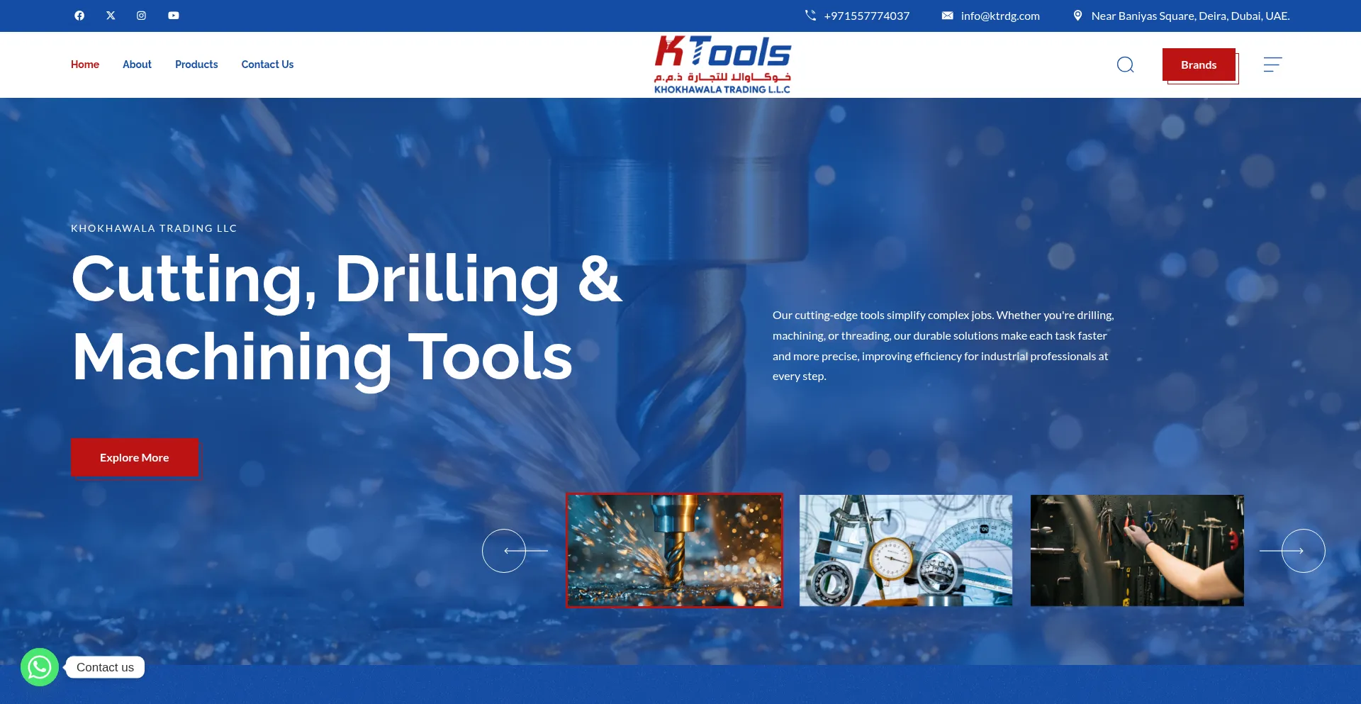 Website screenshot of Ktrdg.com