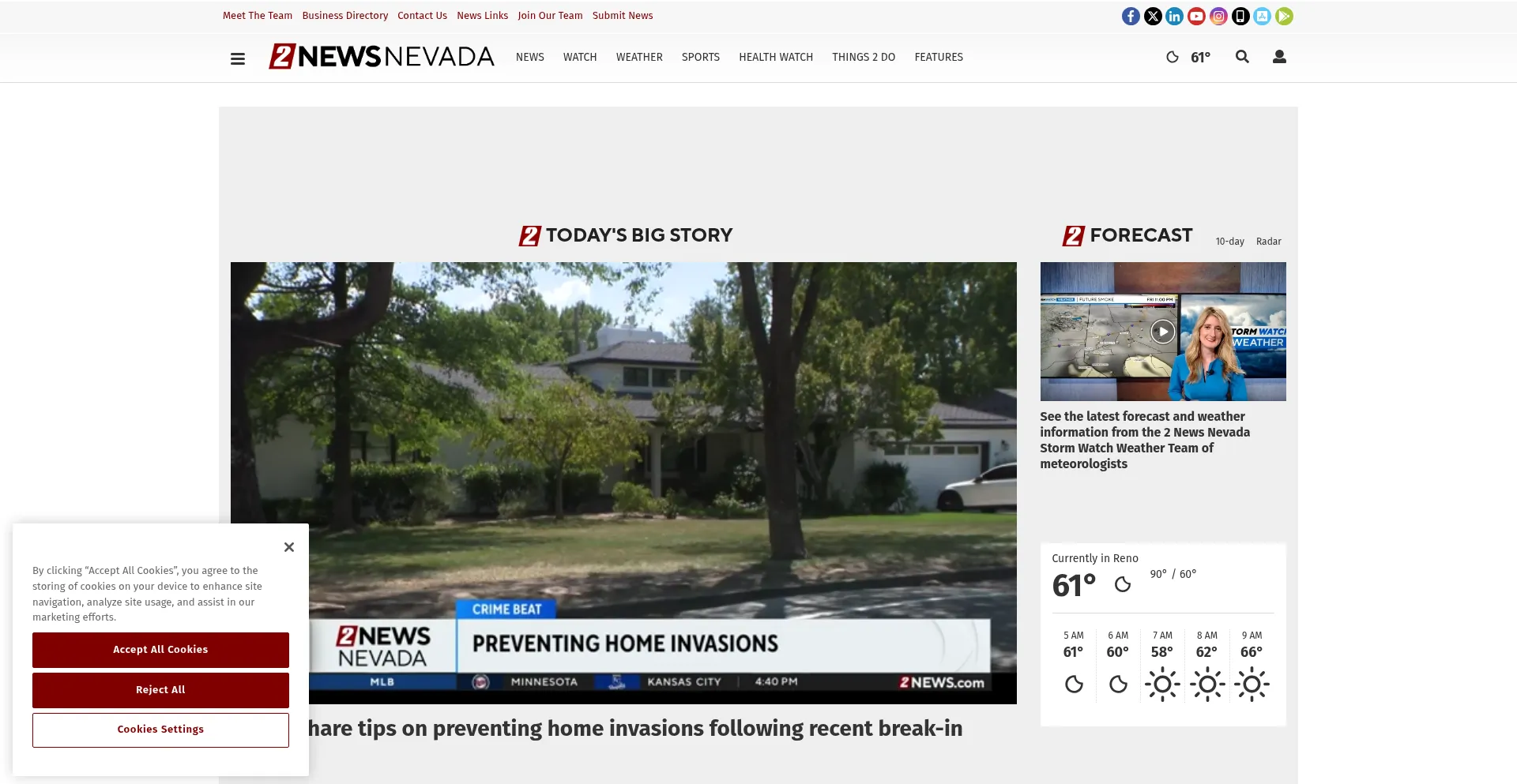 Website screenshot of Ktvn.com