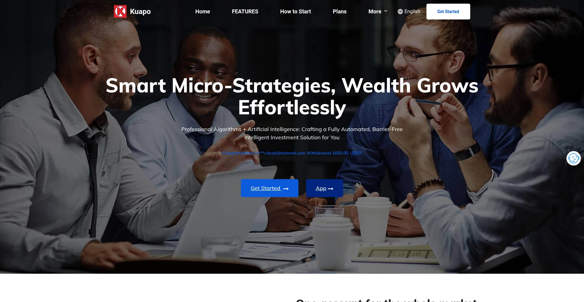 Website screenshot of Kuapo.top