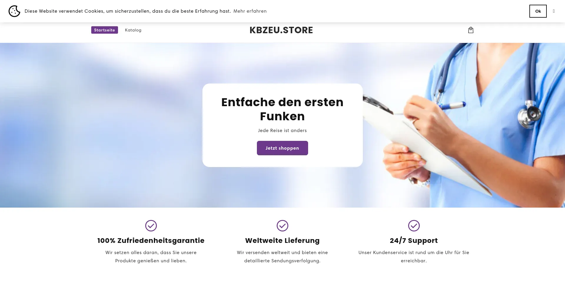 Website screenshot of Kubozn.com