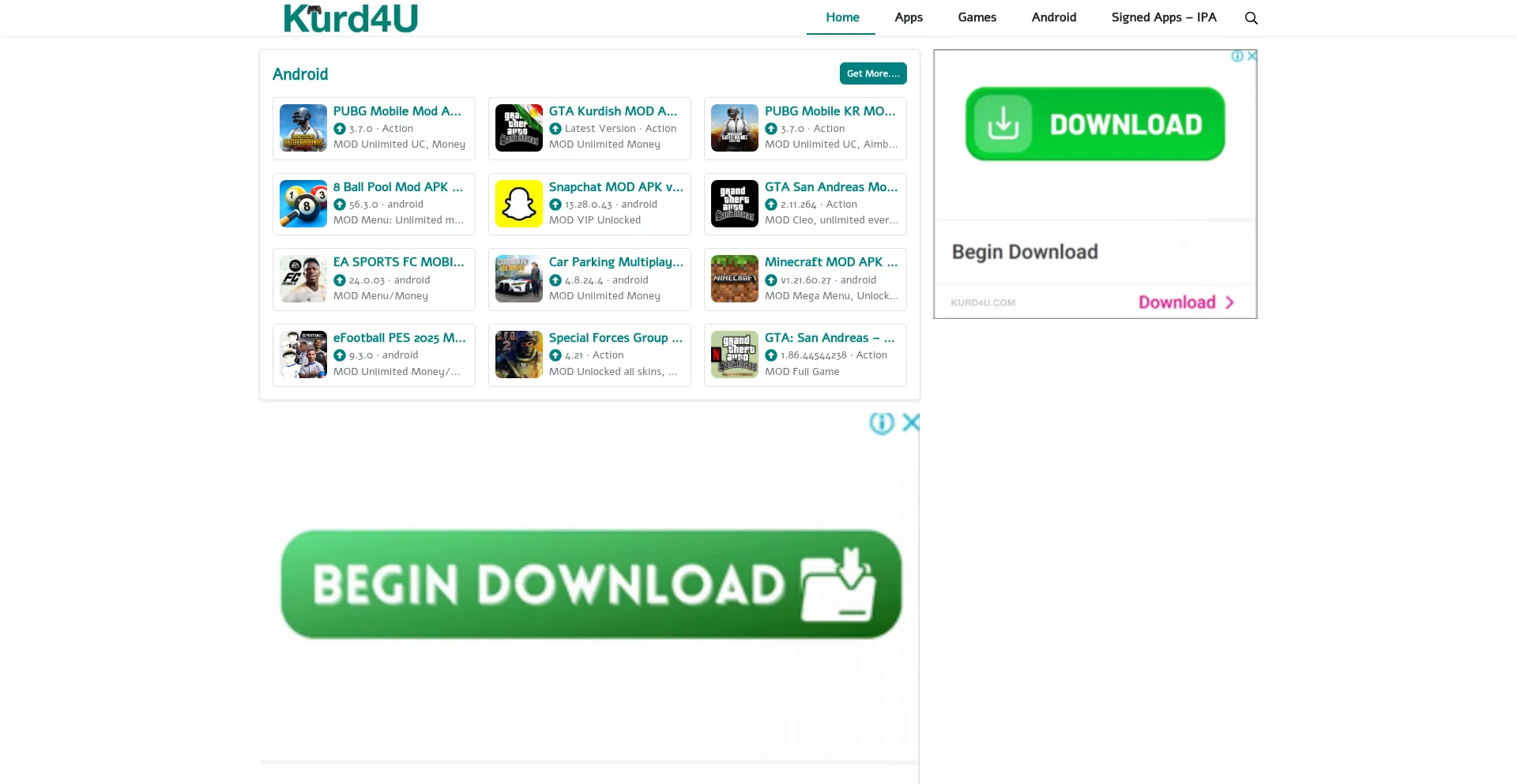 Kurd4u.com Screenshot