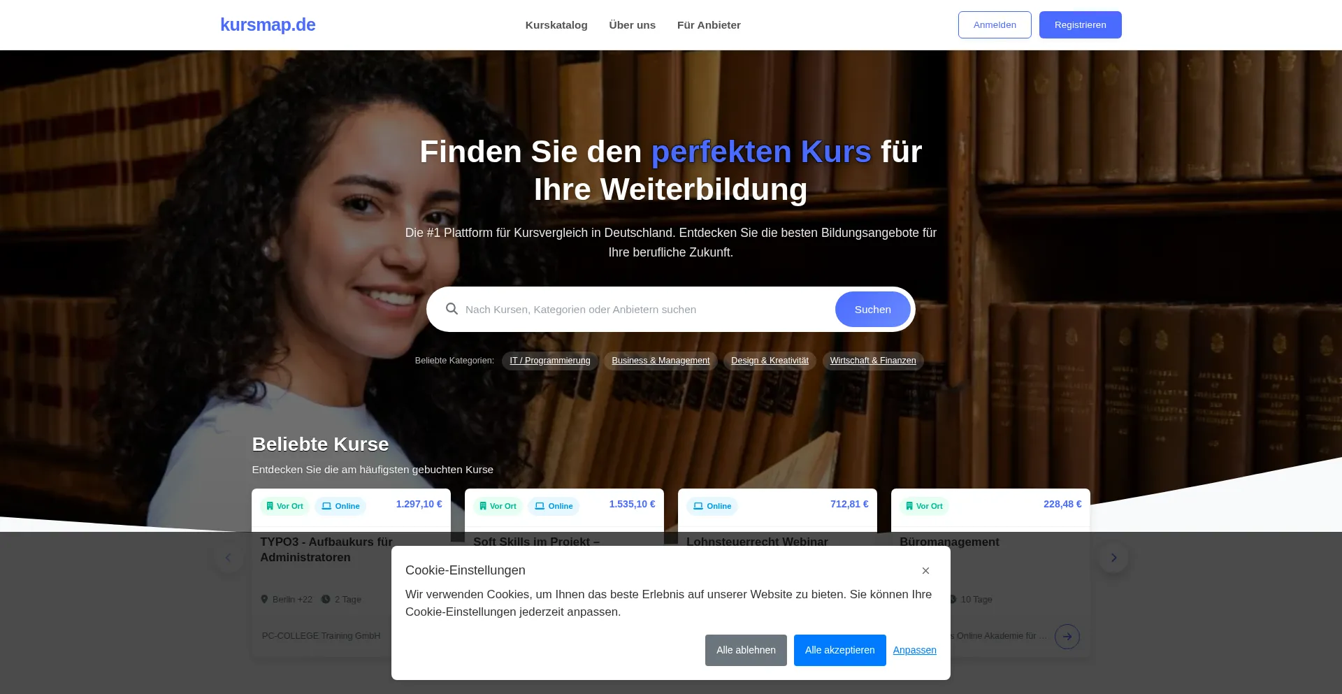 Kursmap.de Screenshot