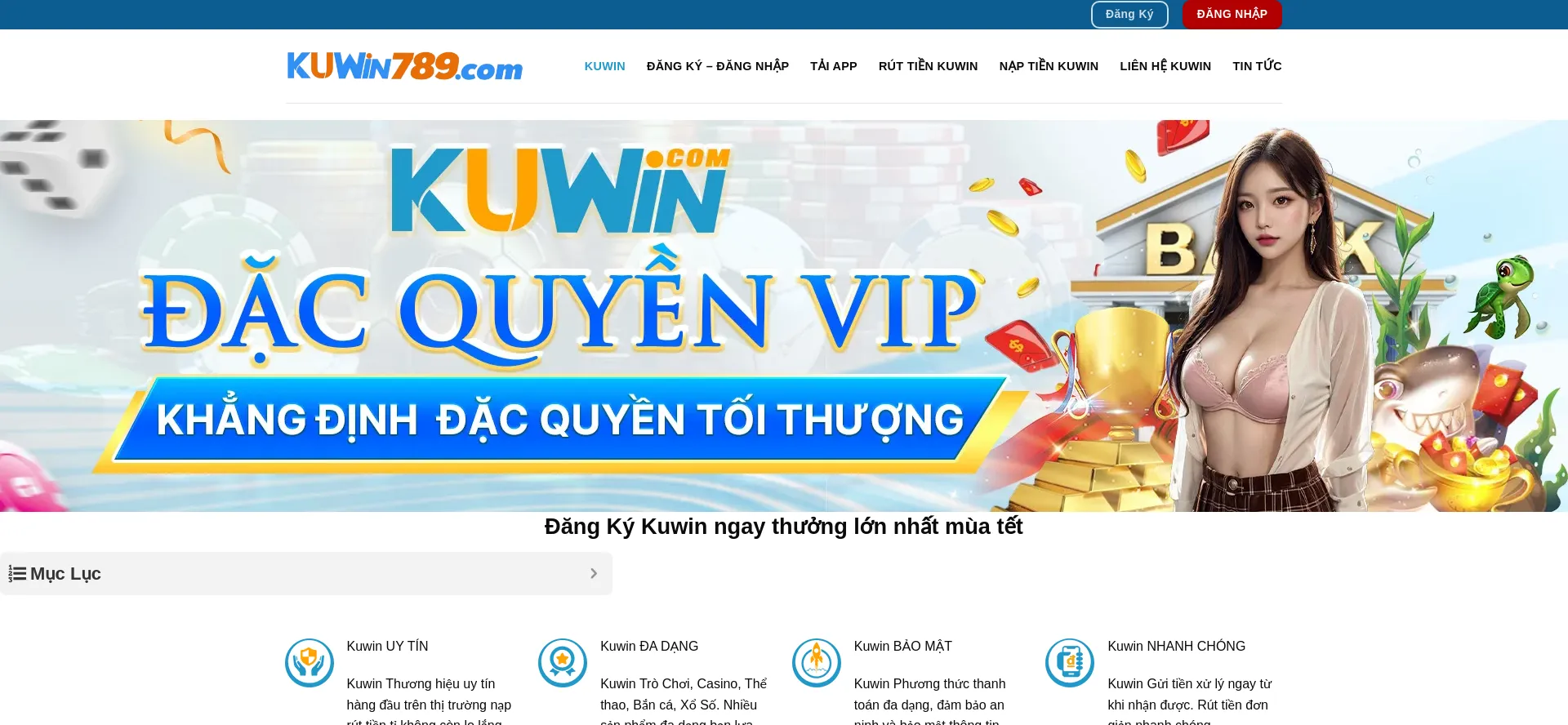 Website screenshot of Kuwin78.club