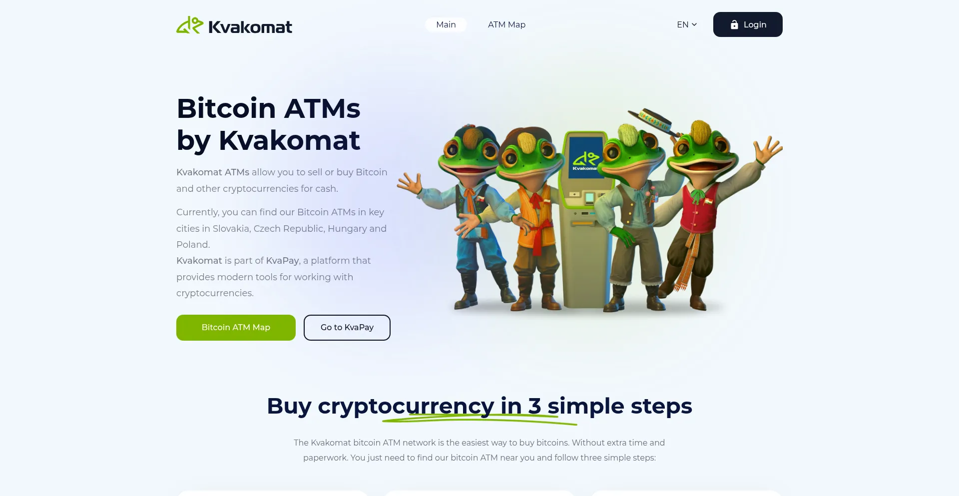 Website screenshot of Kvakomat.com