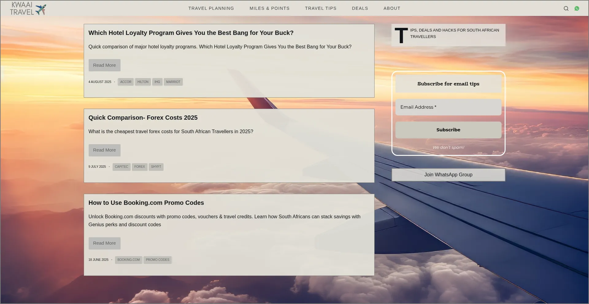 Kwaaitravel.co.za Screenshot