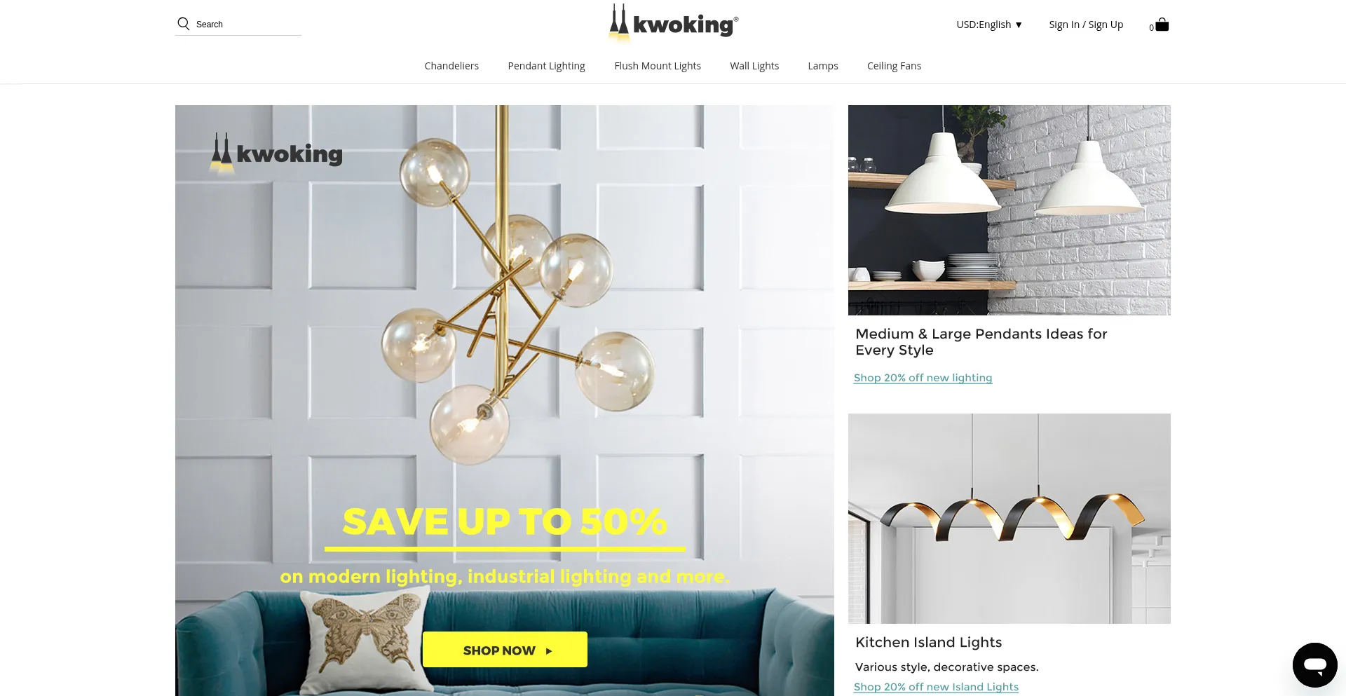 Website screenshot of Kwoking.com