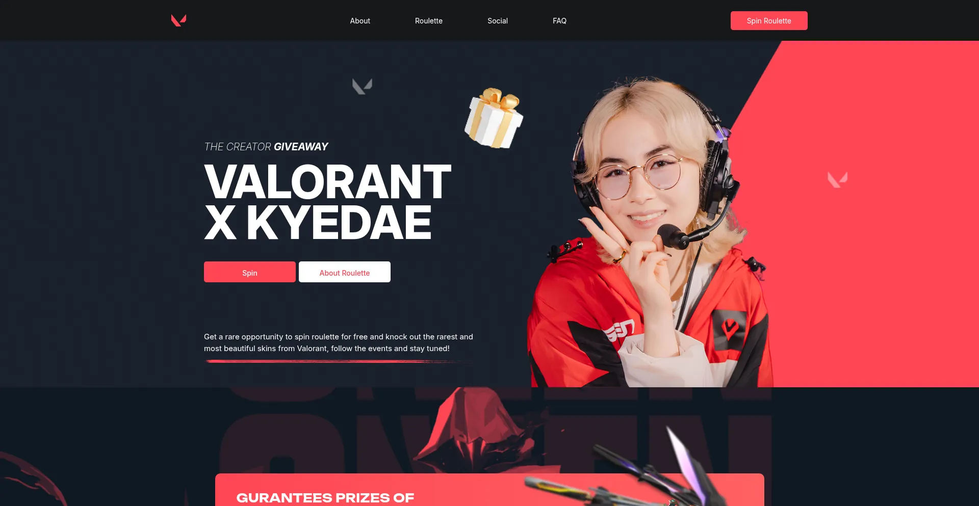 Website screenshot of Kyegift.com