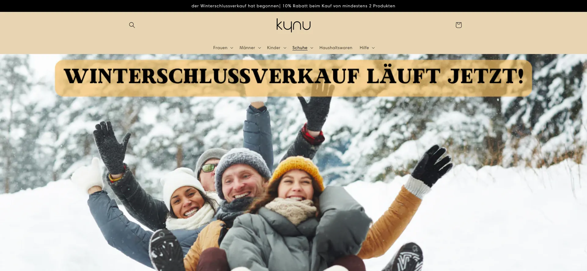 Website screenshot of Kynubeauty.de