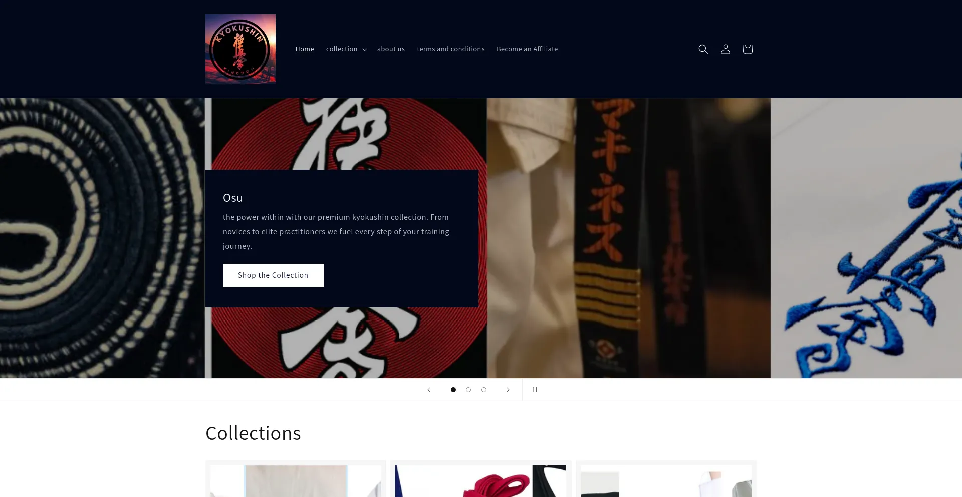 Kyokushinkingdom.com Screenshot