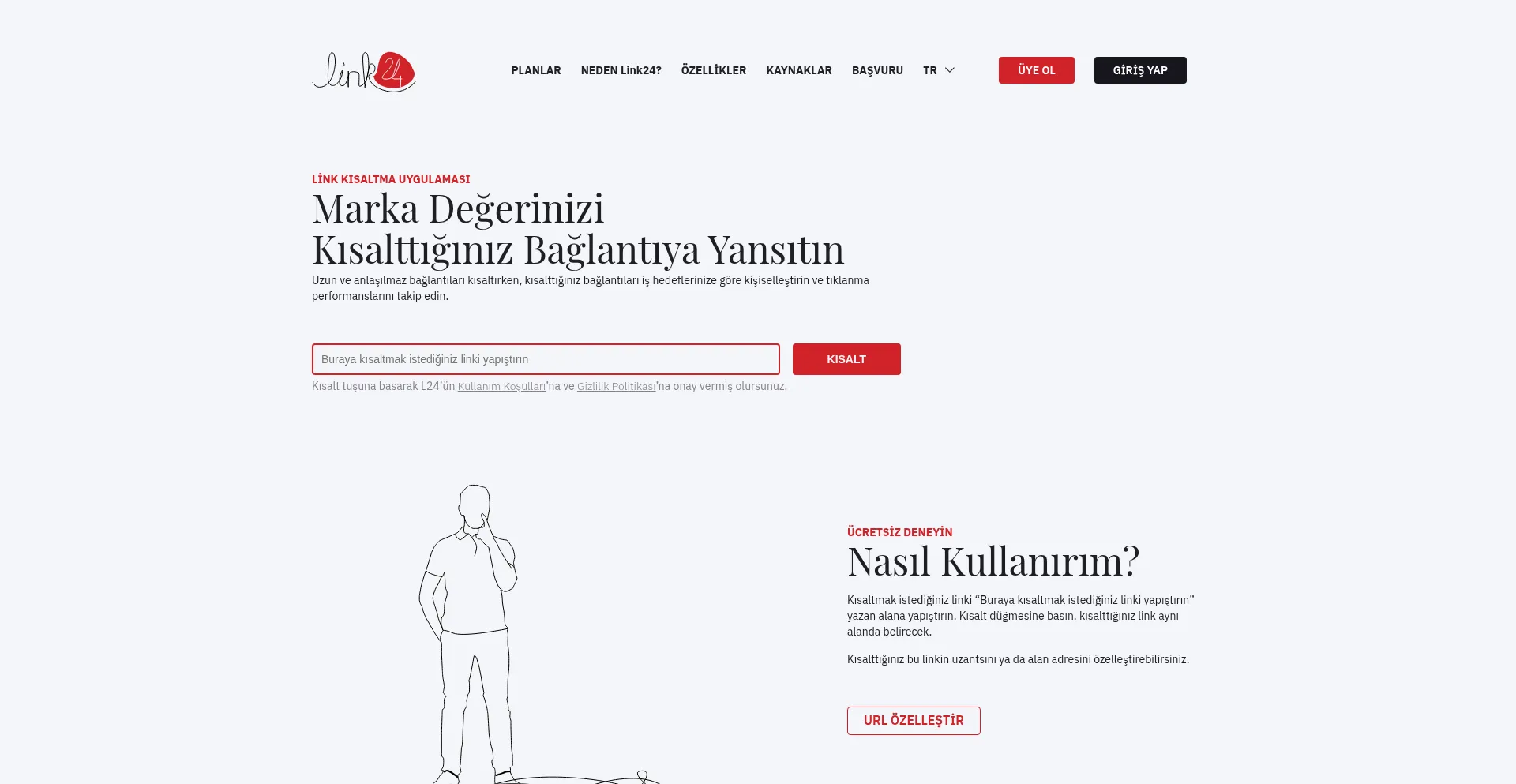 Website screenshot of L24.im