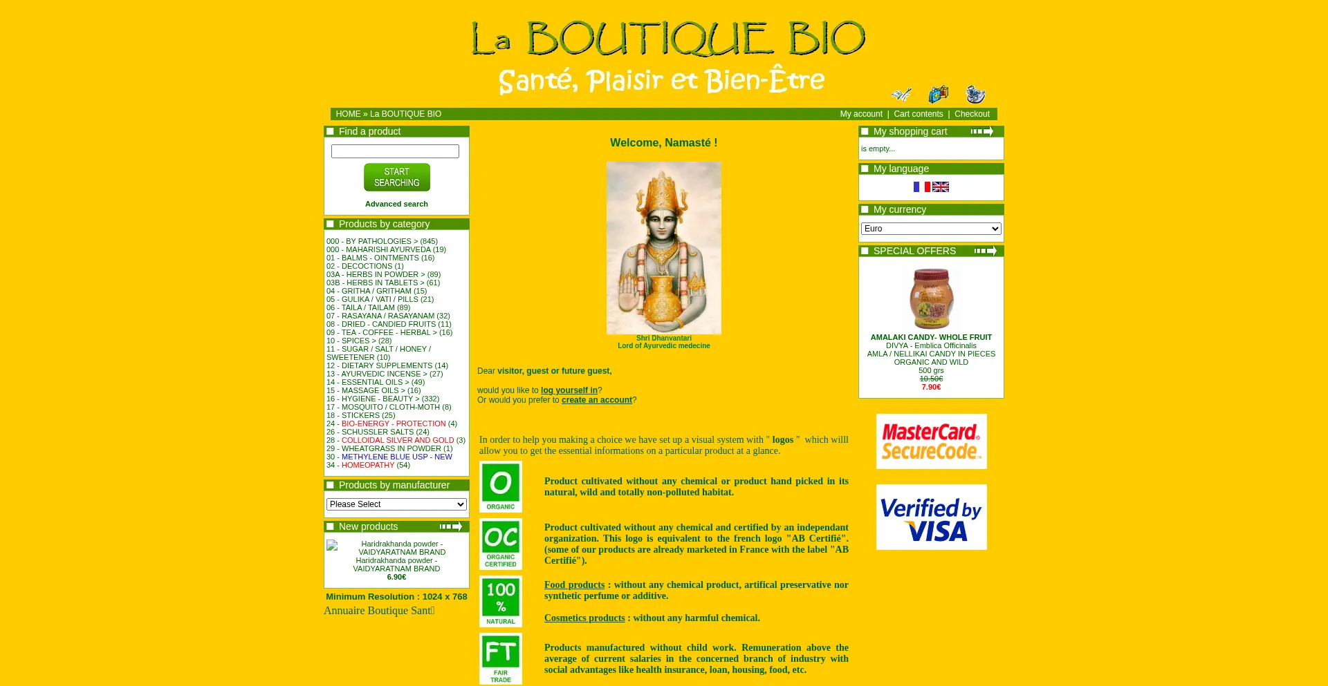 La-boutique-bio.com Screenshot