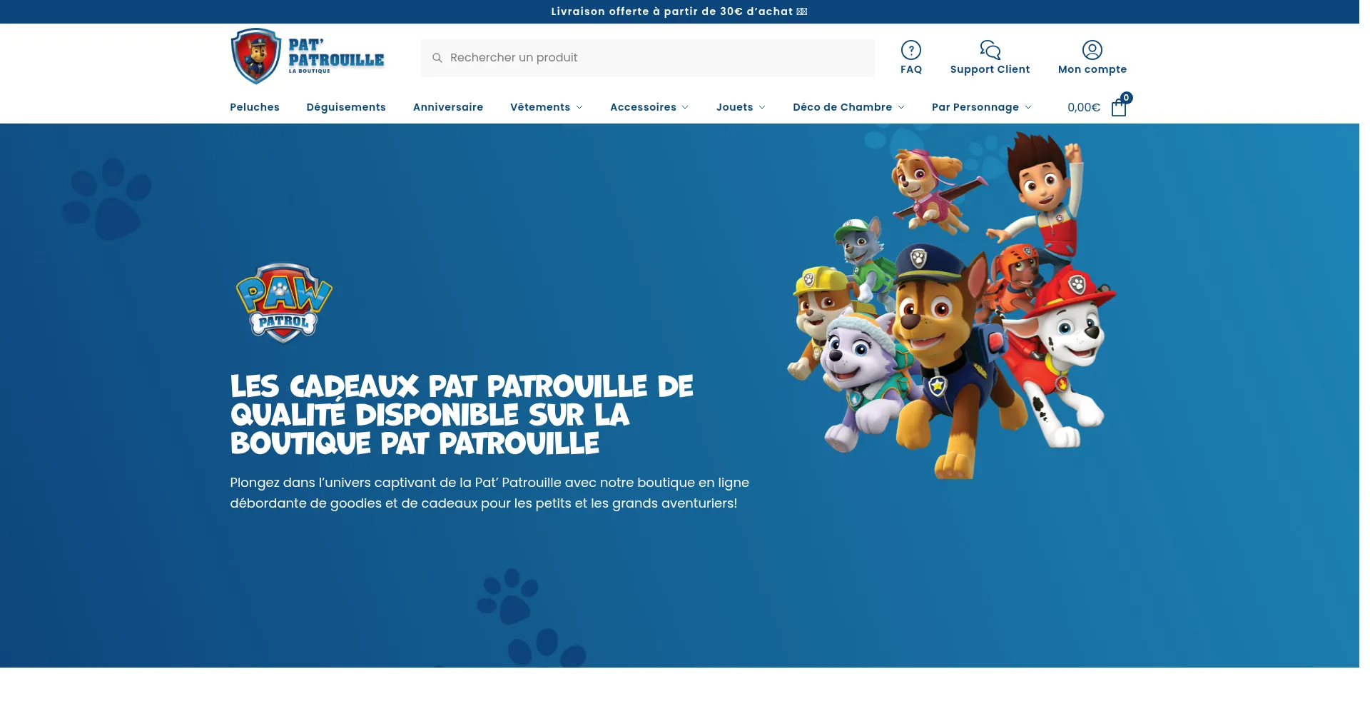 La-boutique-pat-patrouille.com Screenshot