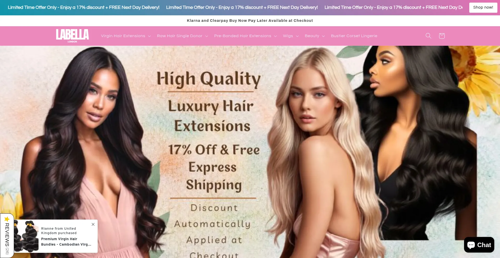 Labaella.com Screenshot