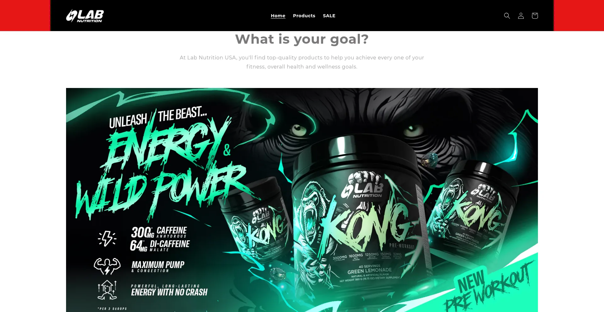 Website screenshot of Labnutritionusa.com