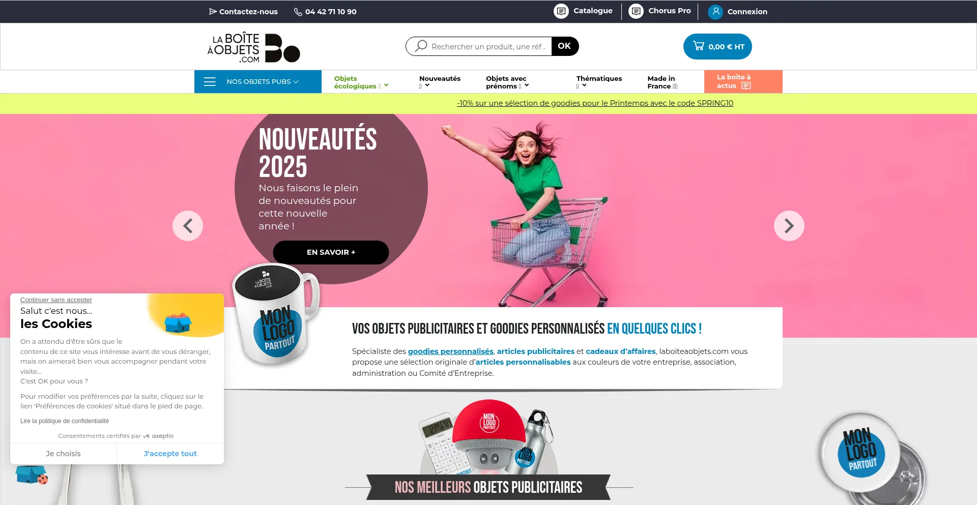 Website screenshot of Laboiteaobjets.com