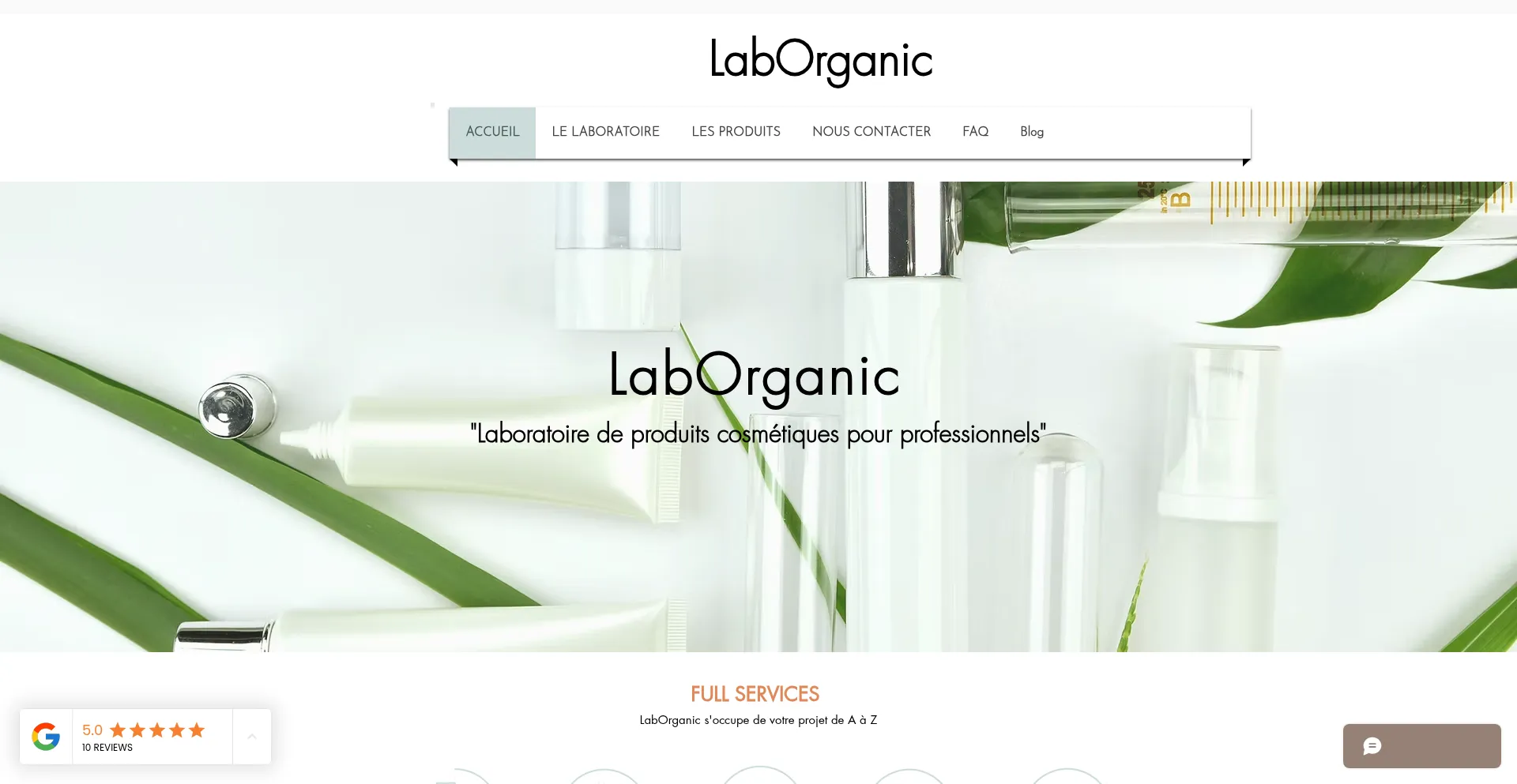 Website screenshot of Laborganic.fr