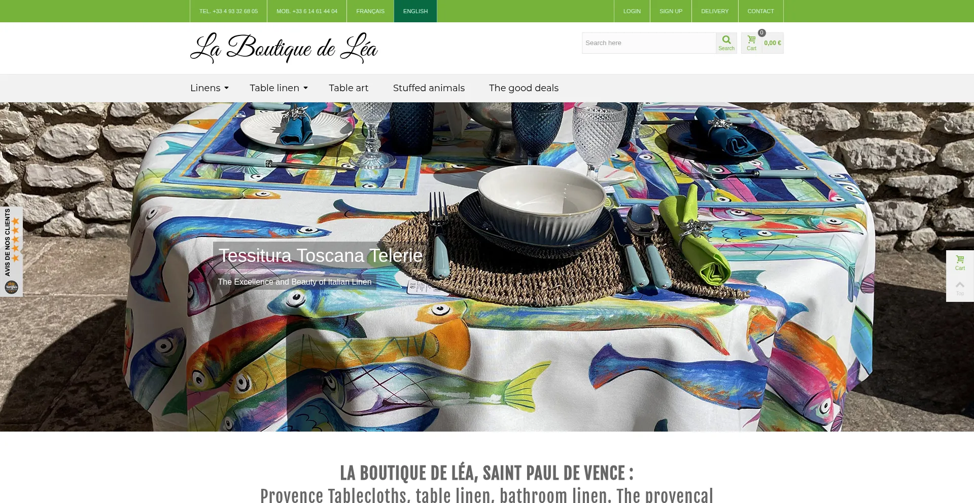 Website screenshot of Laboutiquedelea.com