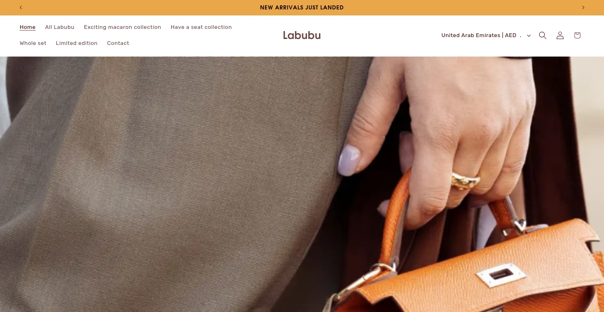 Website screenshot of Labubu.ae