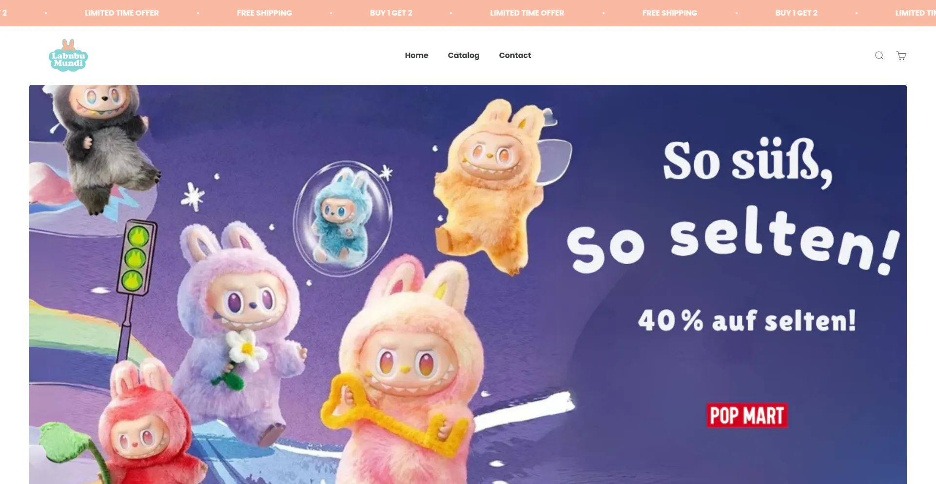 Website screenshot of Labubumundi.com