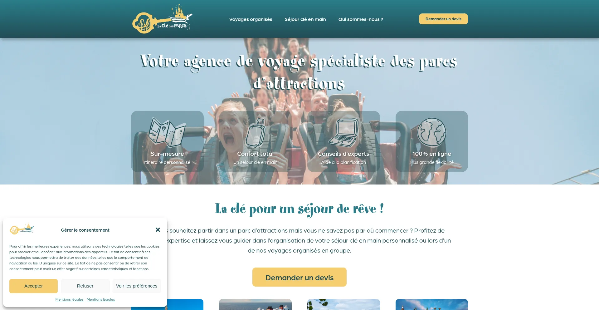 Lacledesparcs.fr Screenshot