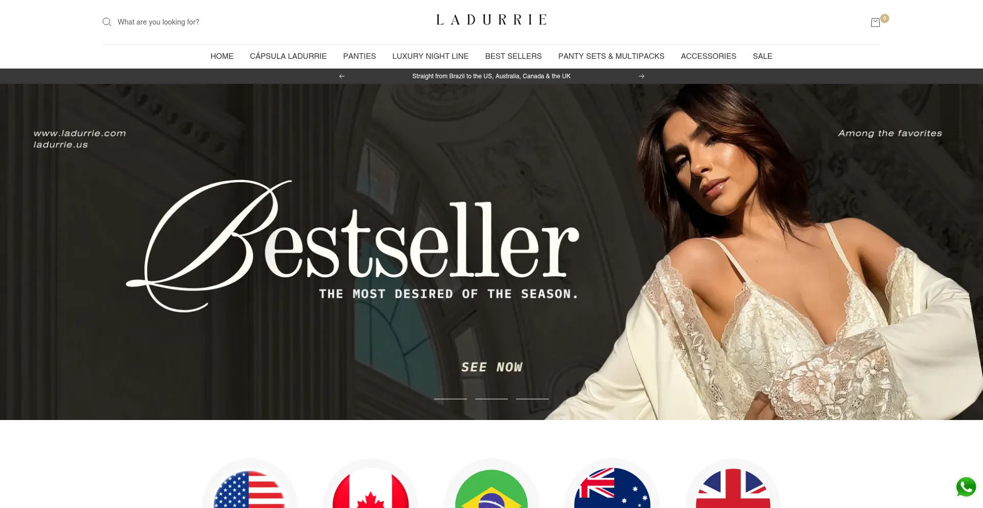 Website screenshot of Ladurrie.us