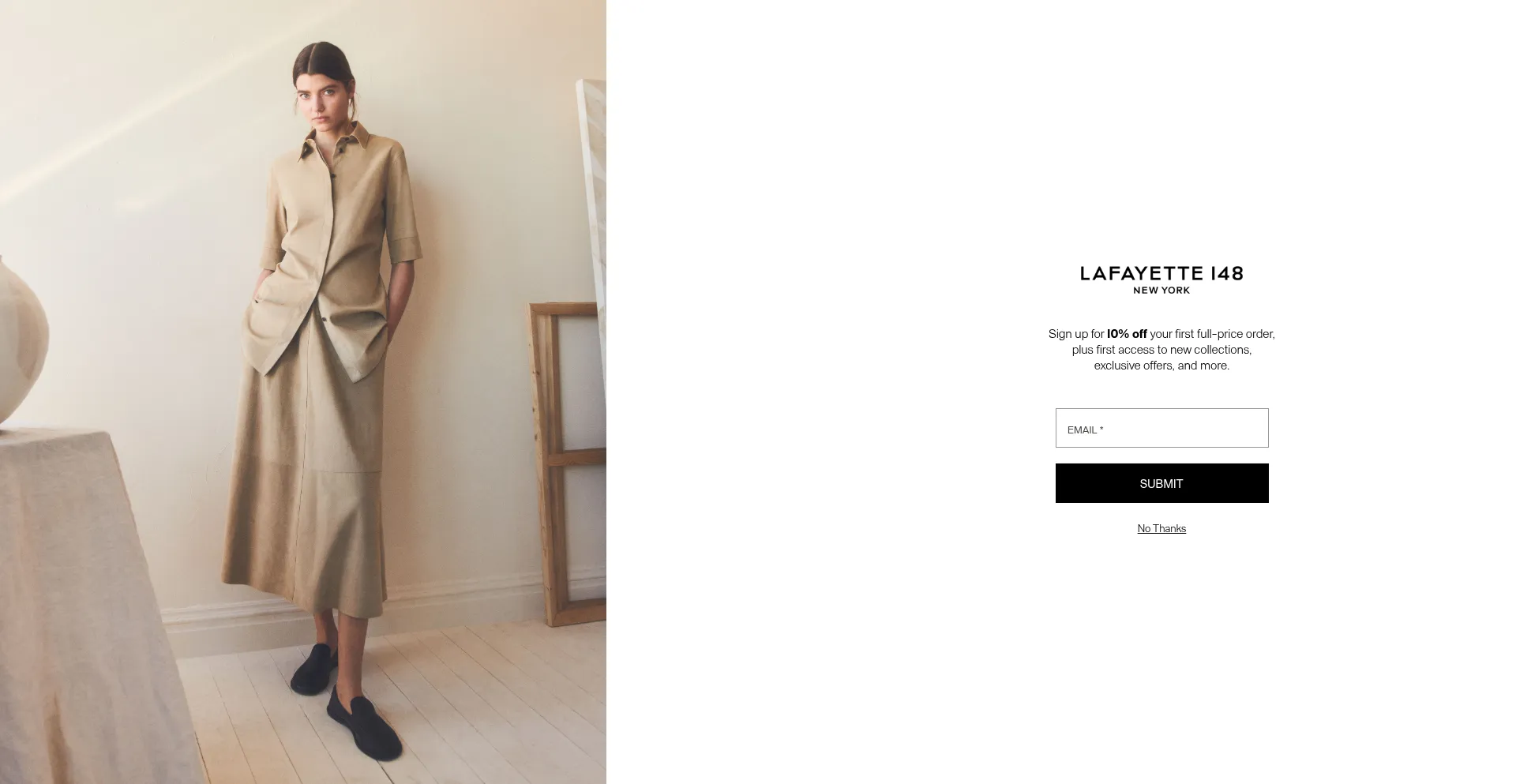 Website screenshot of Lafayette148ny.com