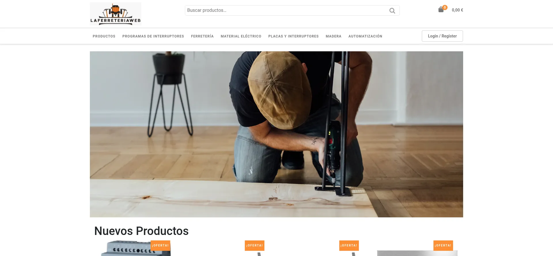 Website screenshot of Laferreteriaweb.com