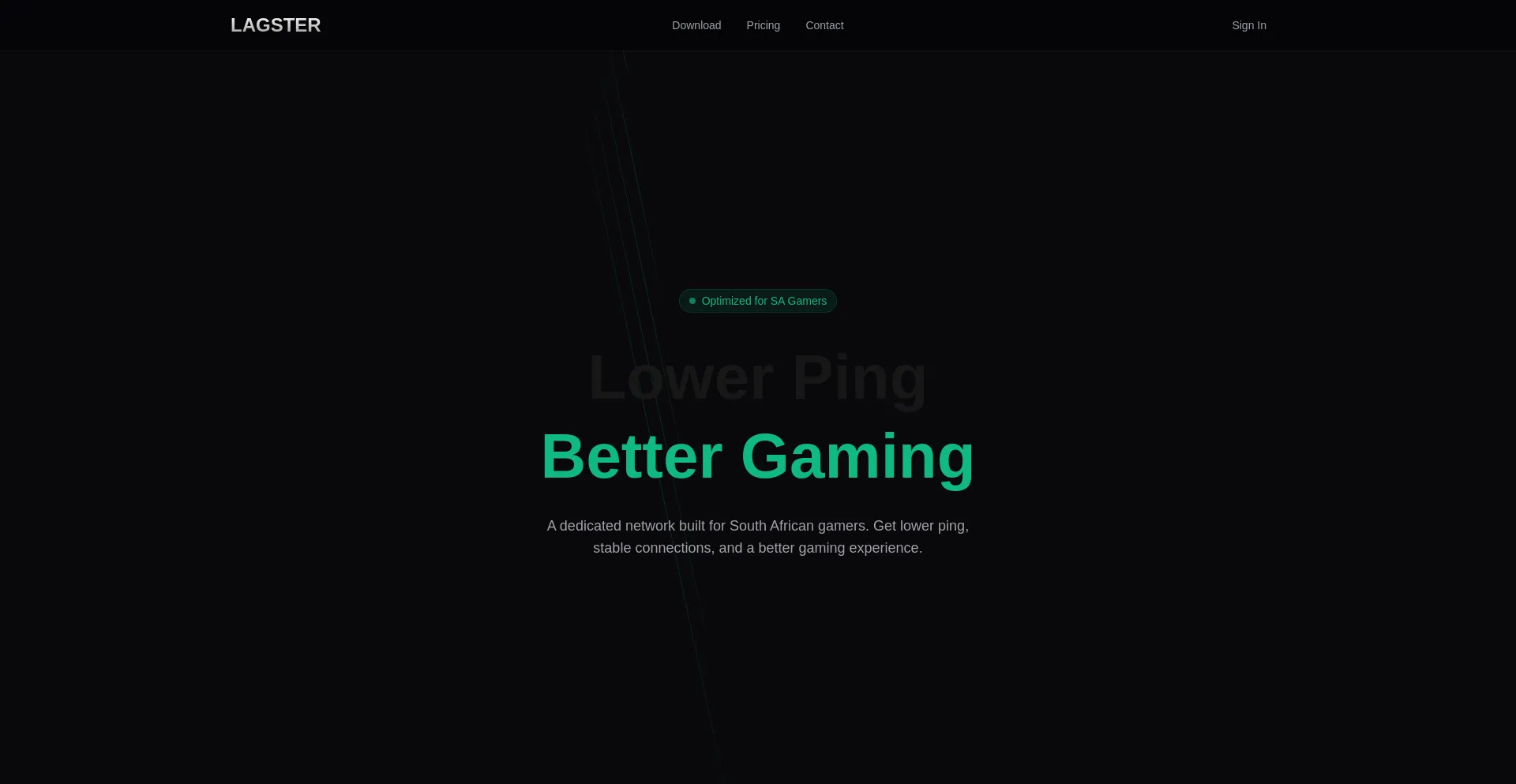 Website screenshot of Lagster.cloud