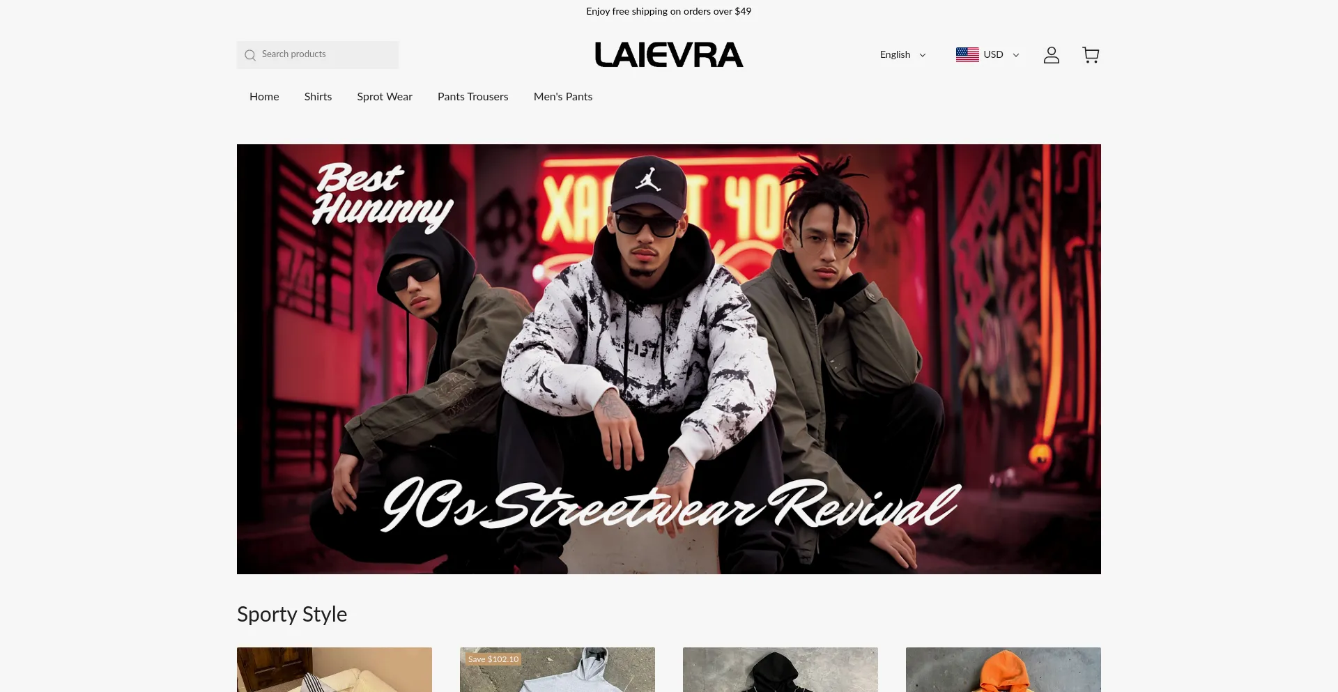 Website screenshot of Laievra.com